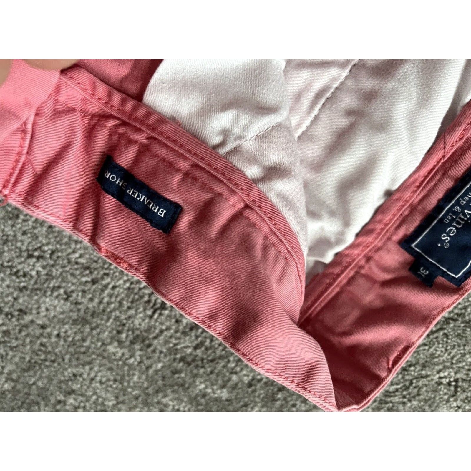 Vineyard Vines VINEYARD VINES Men's Chino Shorts 30" Inseam Pink Solid Logo Casual Summer Size US 30 / EU 46 - 5 Thumbnail