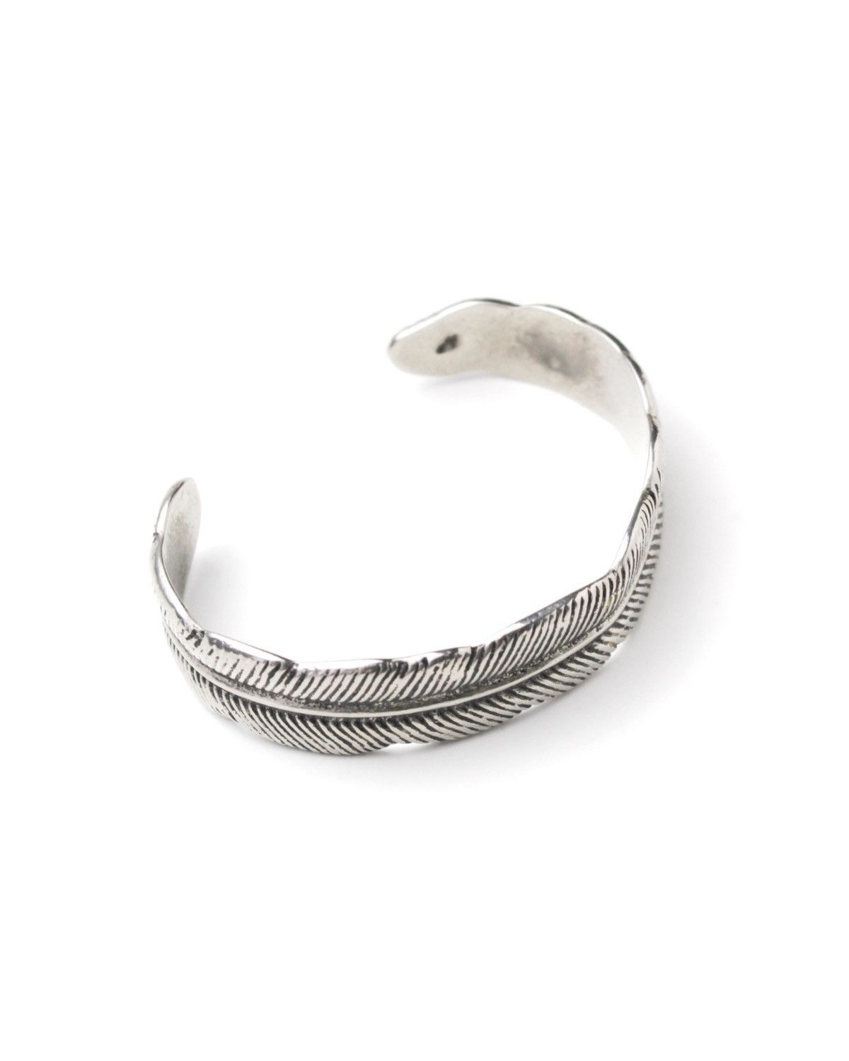 Vintage AW2015 HAWK COMPANY JAPAN FEATHER SILVER-PLATED BANGLE Size ONE SIZE - 3 Thumbnail