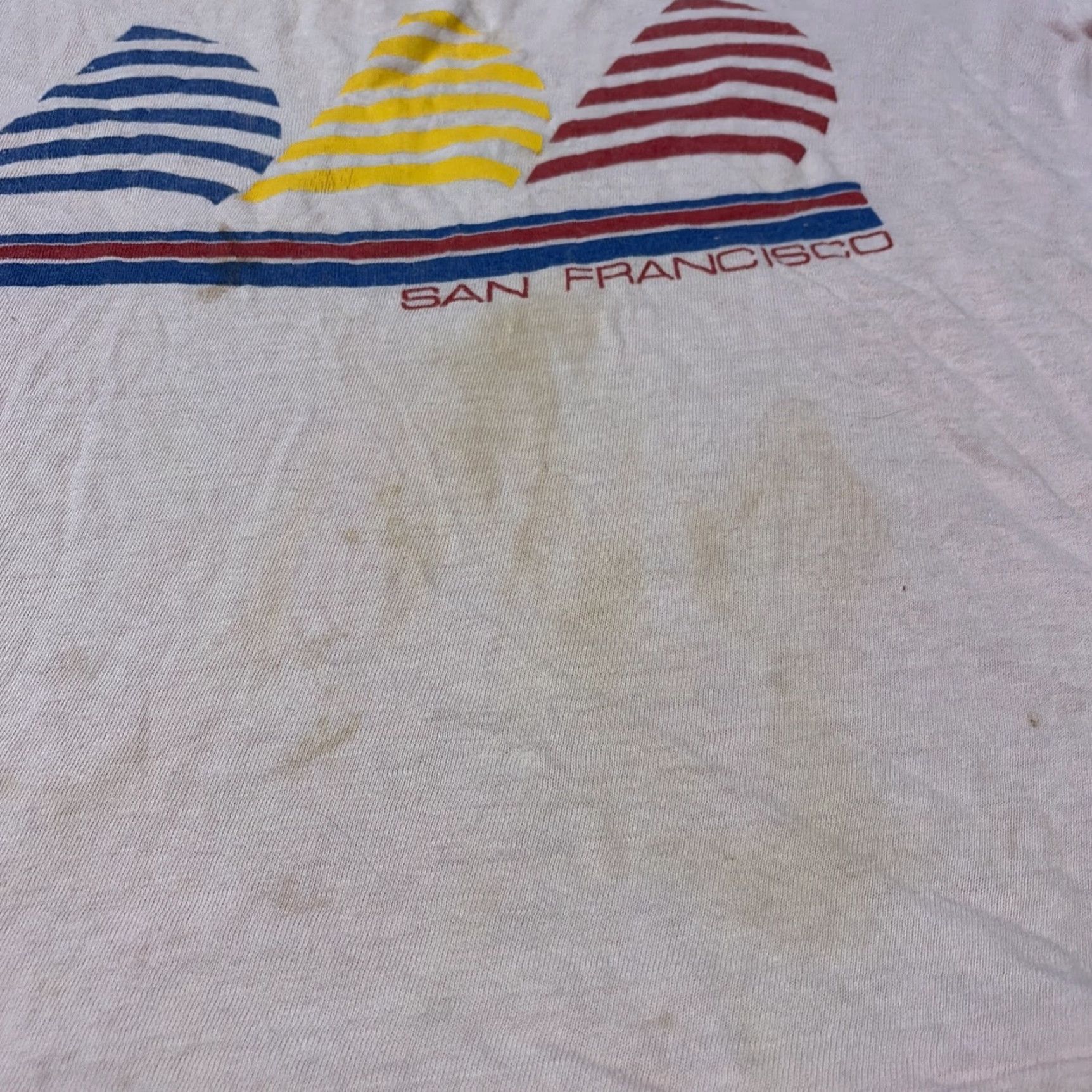 Vintage VINTAGE Fantasy California T-Shirt Cropped Women M Pink San Francisco 70s Stains Size M / US 6-8 / IT 42-44 - 4 Thumbnail
