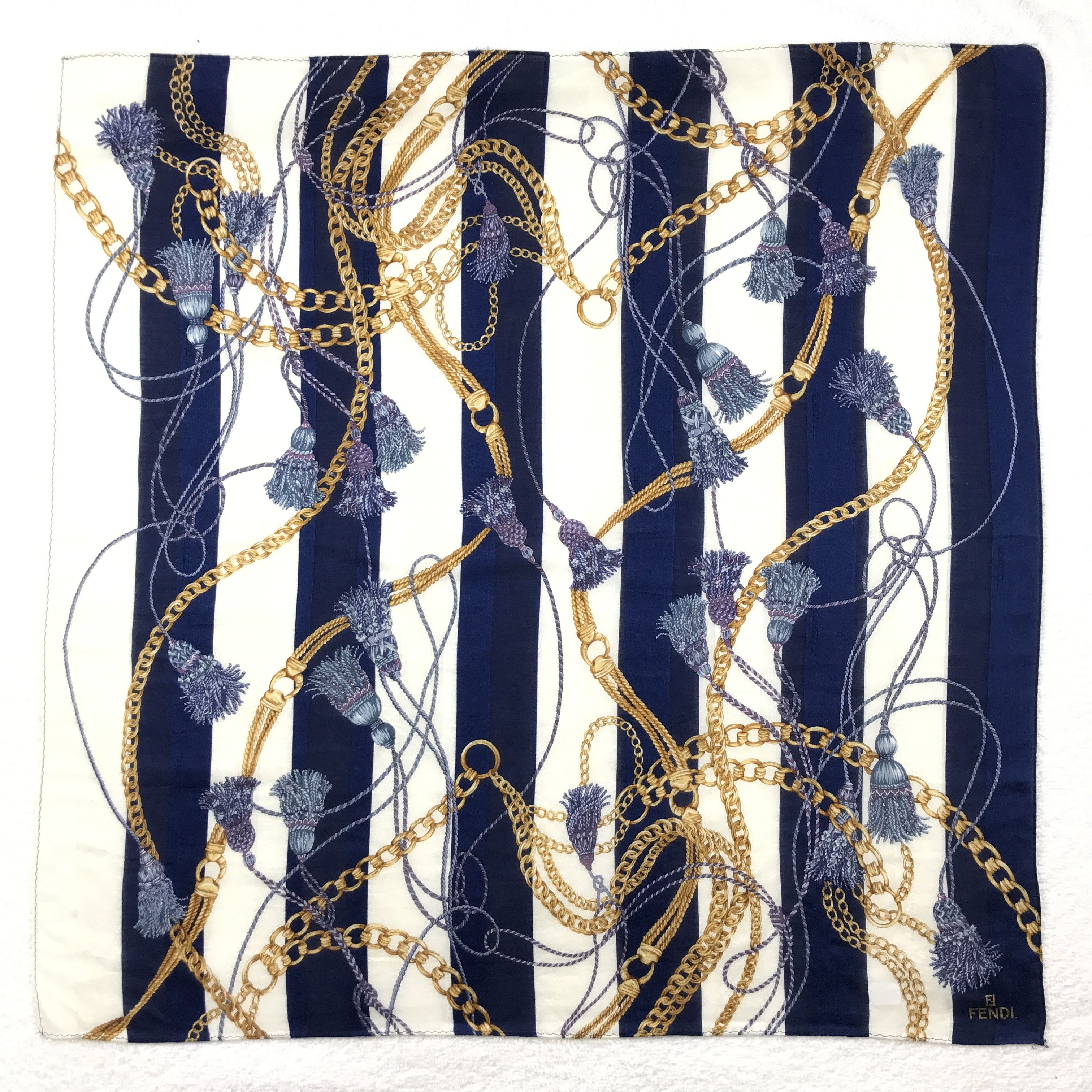 Designer × Vintage Vintage Fendi Bandana Neckerchief Handkerchief Size ONE SIZE - 1 Thumbnail