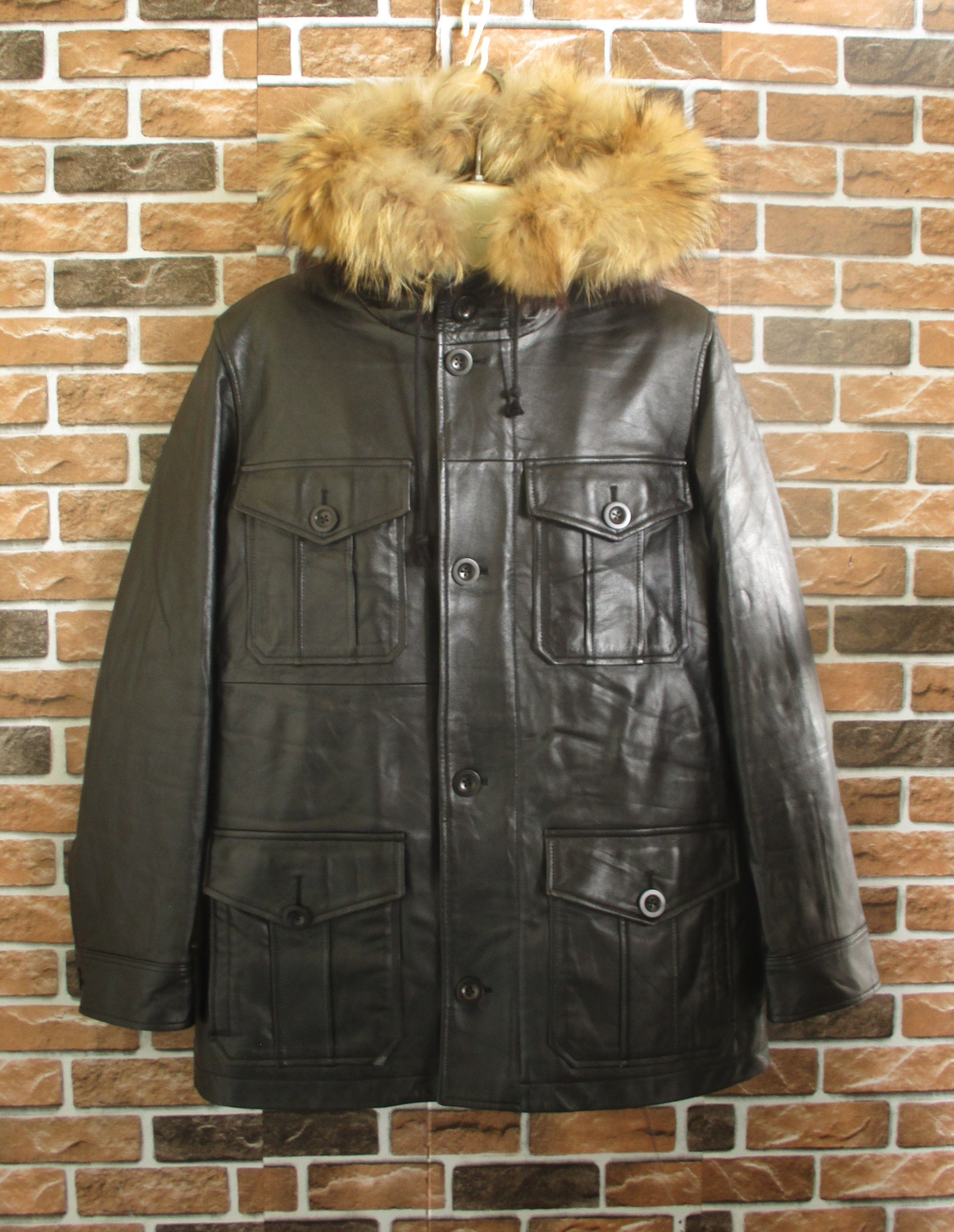 Paul Smith Sheep Leather Raccoon Fur Hoodie Size US M / EU 48-50 / 2 - 1 Thumbnail
