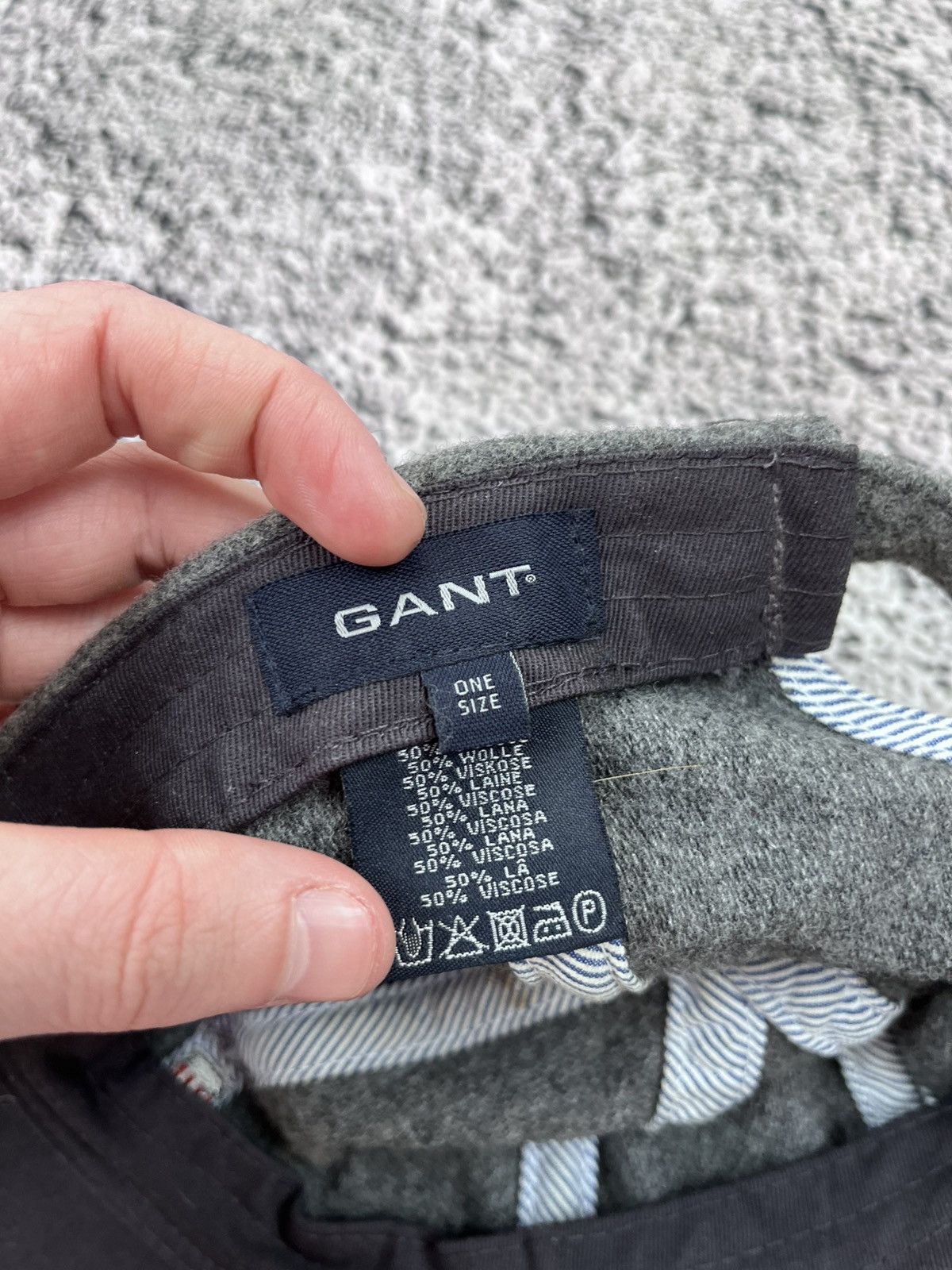 Gant Gant Grey Wool Blend Baseball Cap Hat One Size Old Money Size ONE SIZE - 5 Thumbnail