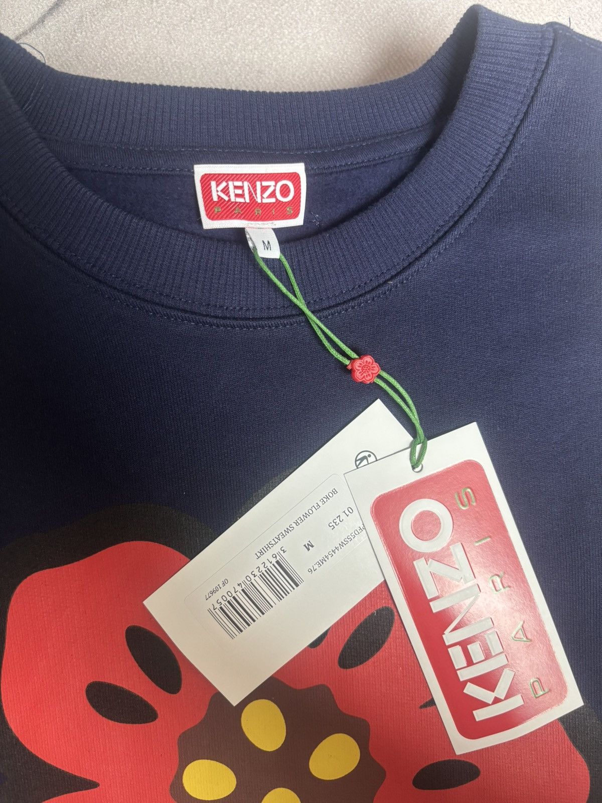 Kenzo Navy blue Kenzo cotton sweat with red flower design size M Size US M / EU 48-50 / 2 - 3 Thumbnail