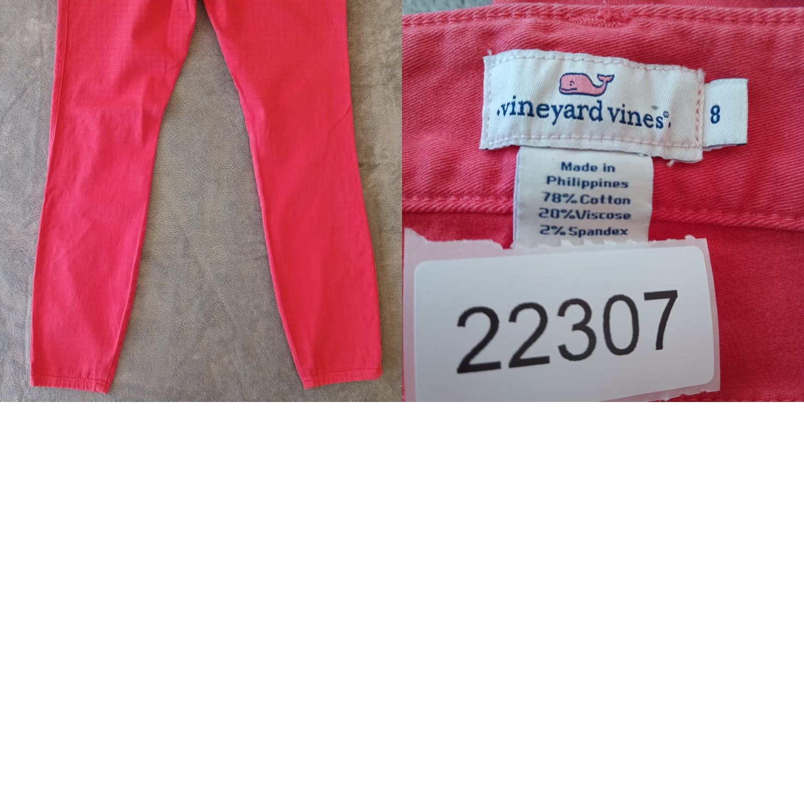 Vineyard Vines Vineyard Vines Pants Womens Size 8 Pink 31x27.5 Mid Rise Stretch Ankle Size 30" / US 8 / IT 44 - 8 Thumbnail