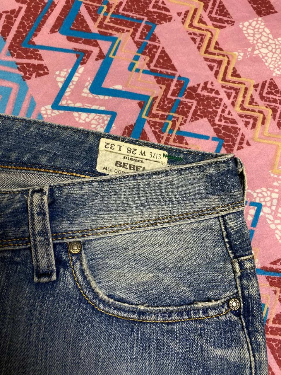 Diesel × Vintage Vintage Y2K Diesel jeans denim faded stretwear style size 28 Size 28" / US 6 / IT 42 - 2 Thumbnail