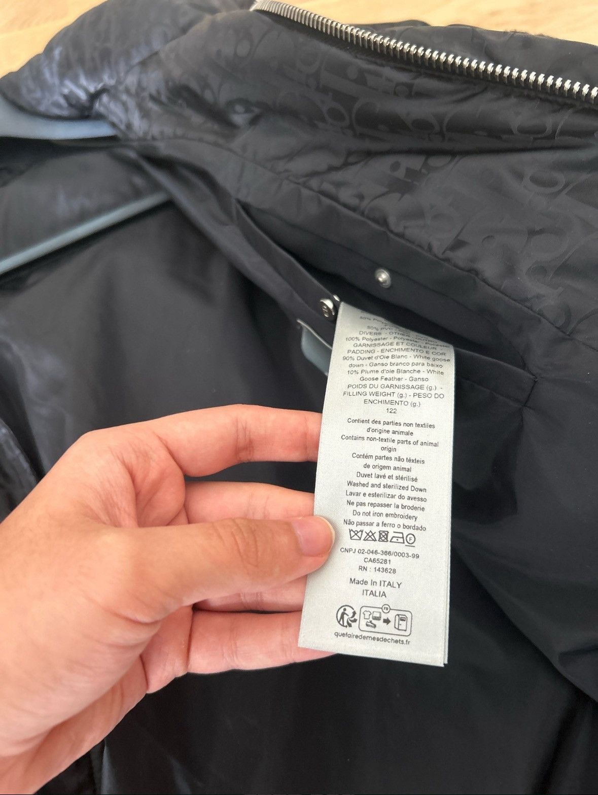Dior Dior Oblique Down Jacket Black Nylon Jacquard Size US M / EU 48-50 / 2 - 10 Thumbnail