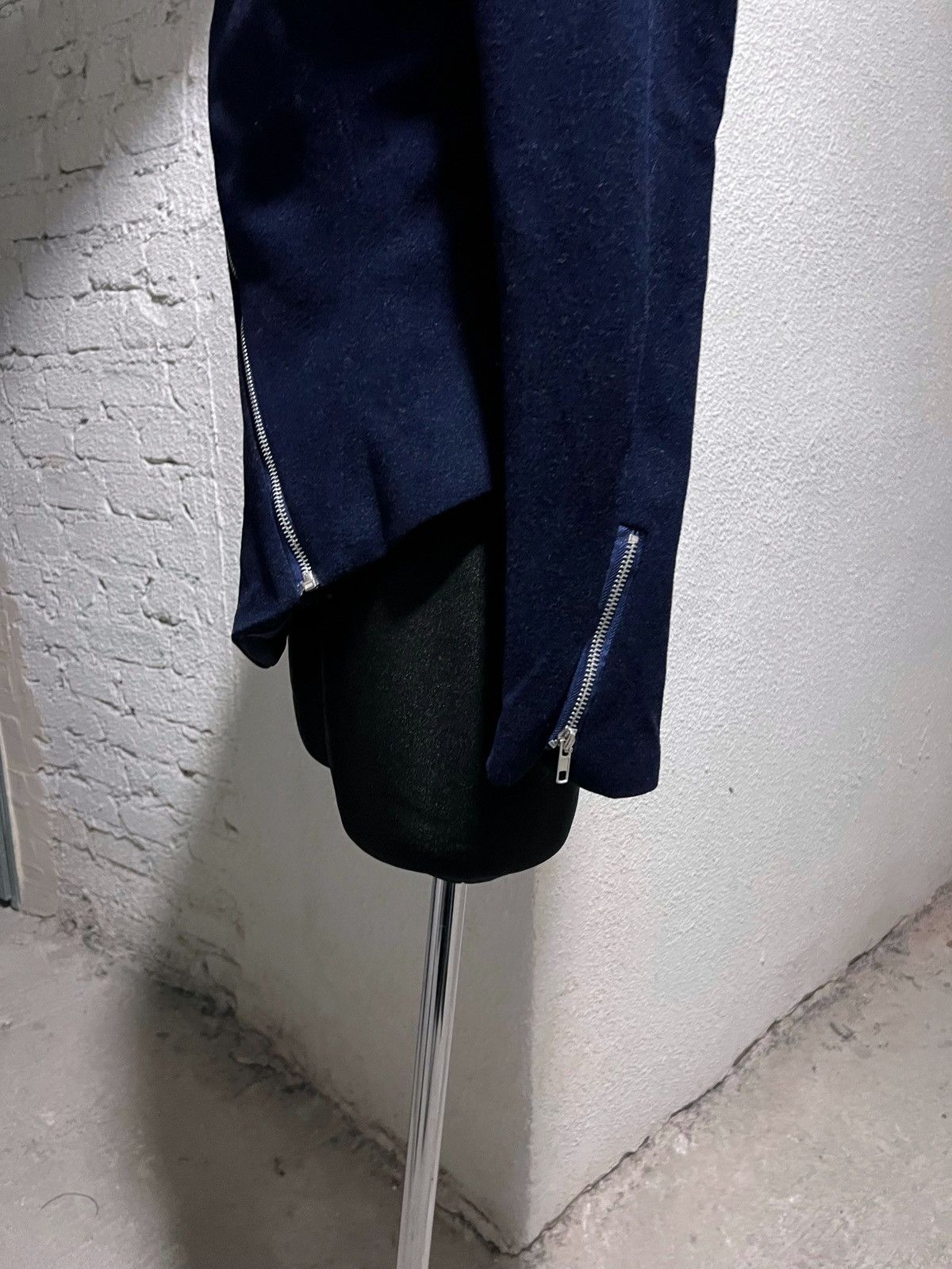 Rick Owens Asymmetrical Zip Avant Garde Jacket Size L / US 10 / IT 46 - 3 Thumbnail
