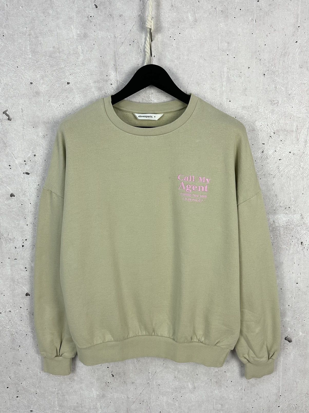 Eleven Paris × Vintage Eleven Paris Beige Printed Cotton Men’s Sweatshirt Size US M / EU 48-50 / 2 - 2 Thumbnail