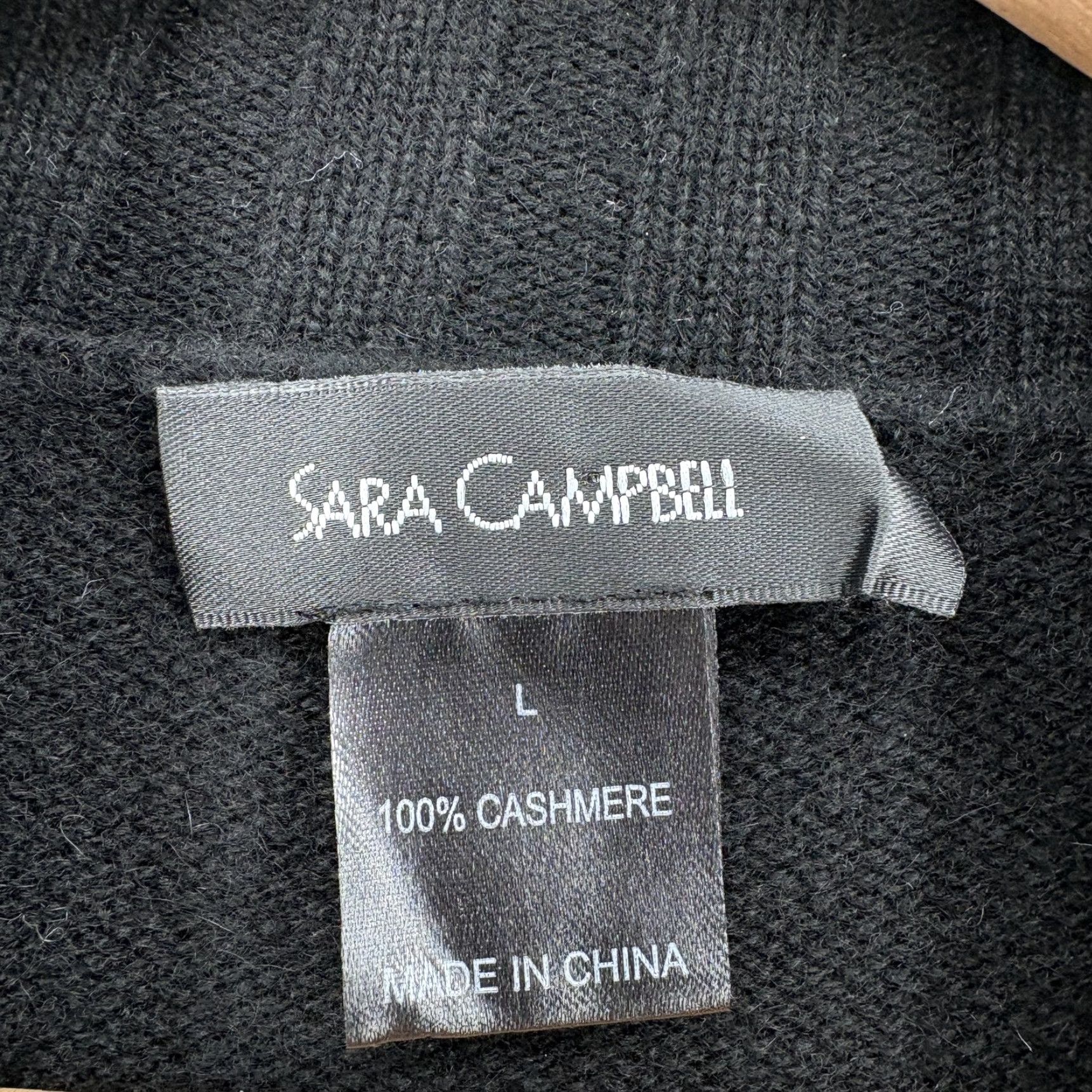 Vintage VINTAGE Sara Campbell Sweater Womens Large Black 100% Cashmere Mock Neck Knit Pullover Size L / US 10 / IT 46 - 4 Thumbnail