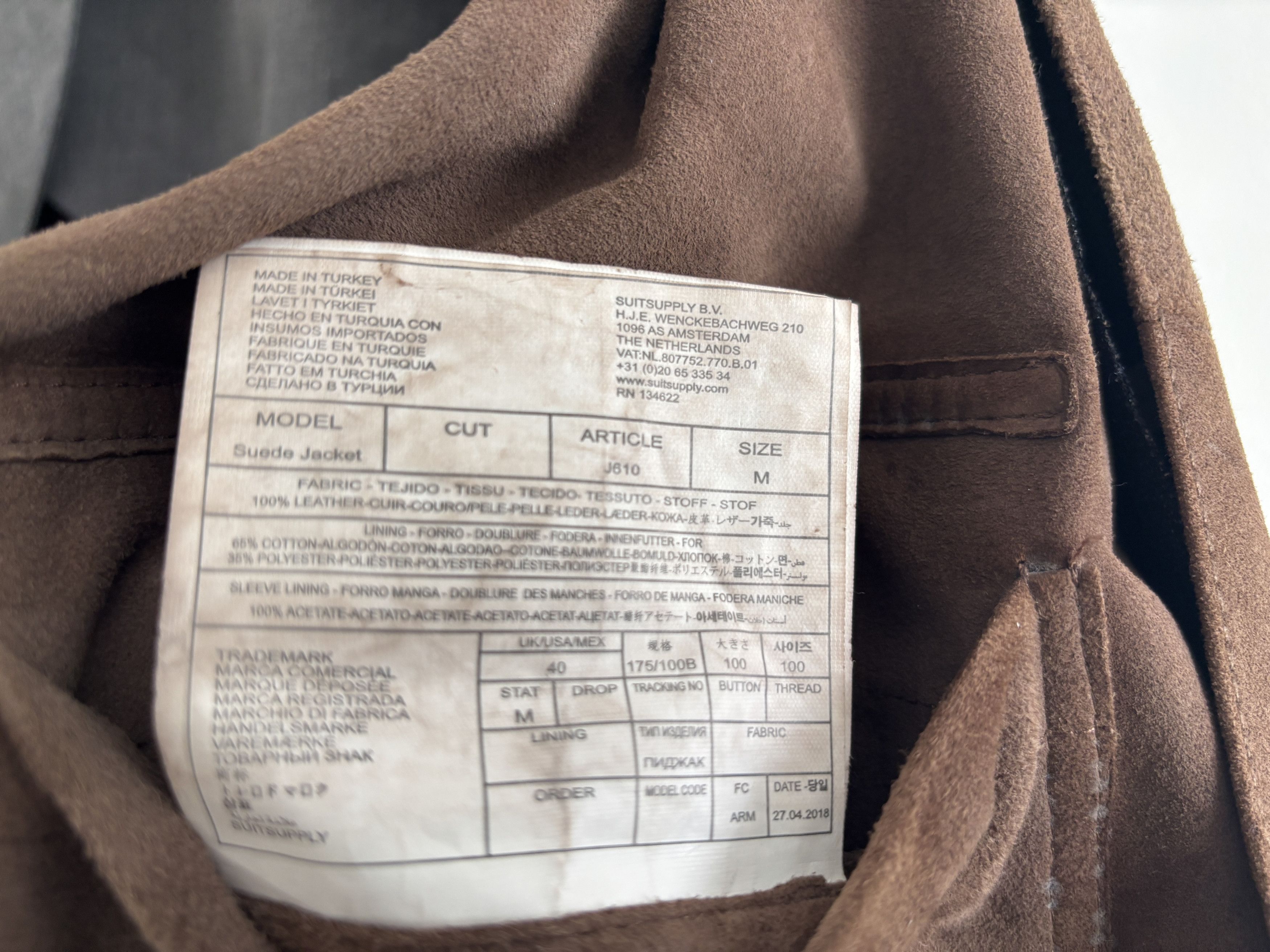 Suitsupply $950 Brown Suede Blouson Bomber Jacket - Medium Size US M / EU 48-50 / 2 - 7 Thumbnail