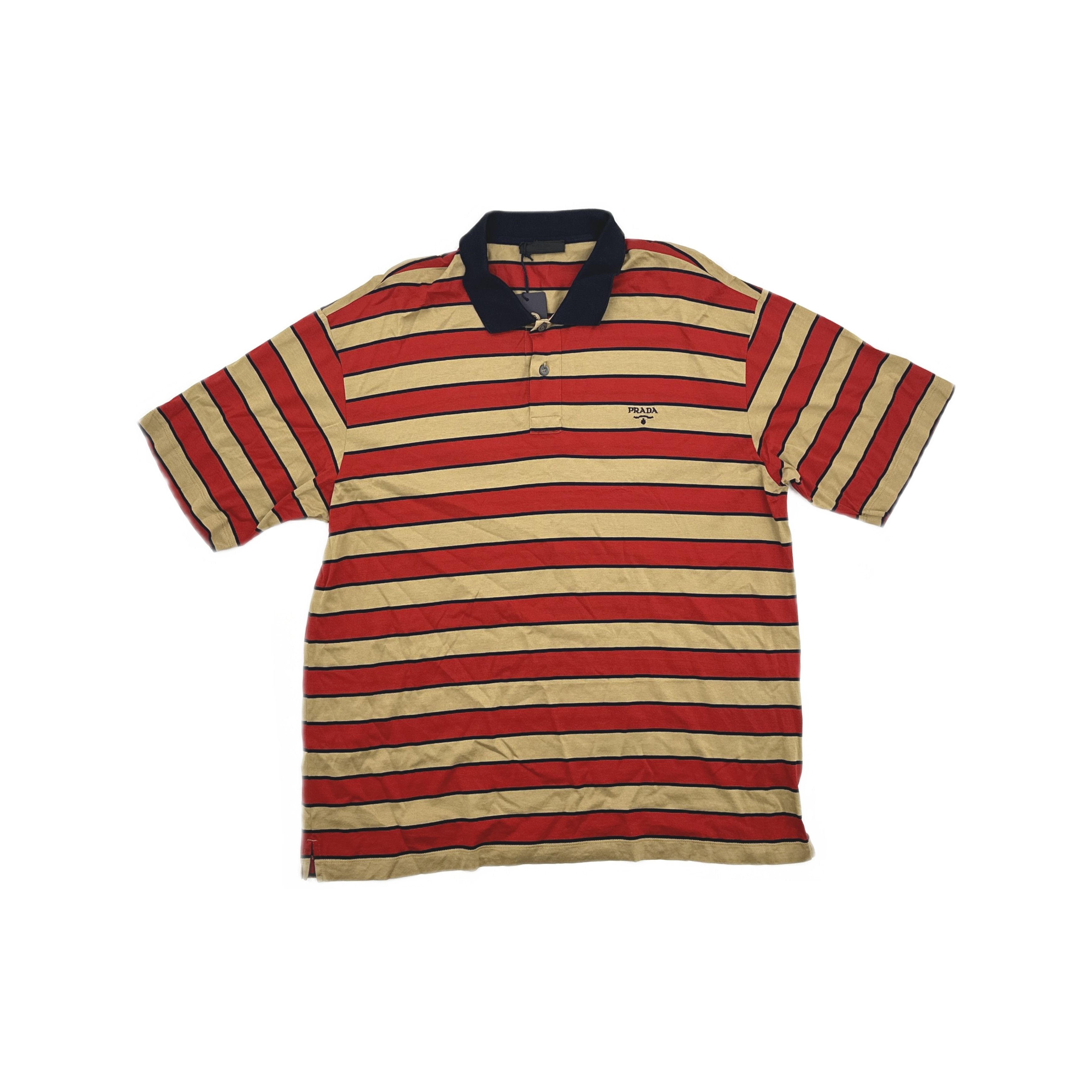 Prada Prada Stripe Logo Polo Shirt Size XXL Size US XXL / EU 58 / 5 - 1 Thumbnail
