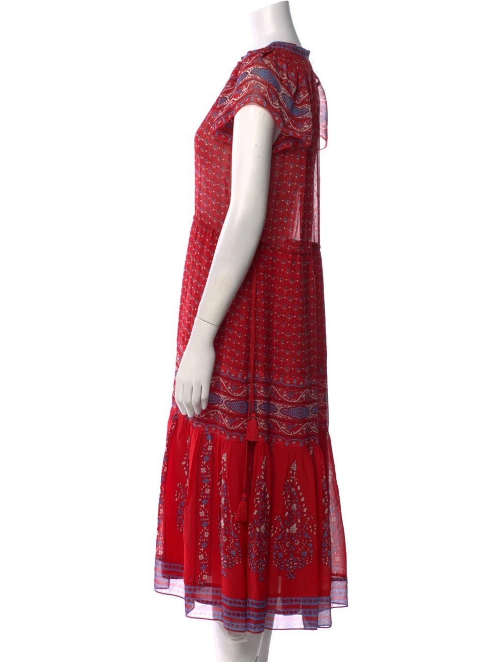 Ulla Johnson Ulla Johnson Neela Tassel Silk Dress Size Small Georgette Size S / US 4 / IT 40 - 2 Thumbnail