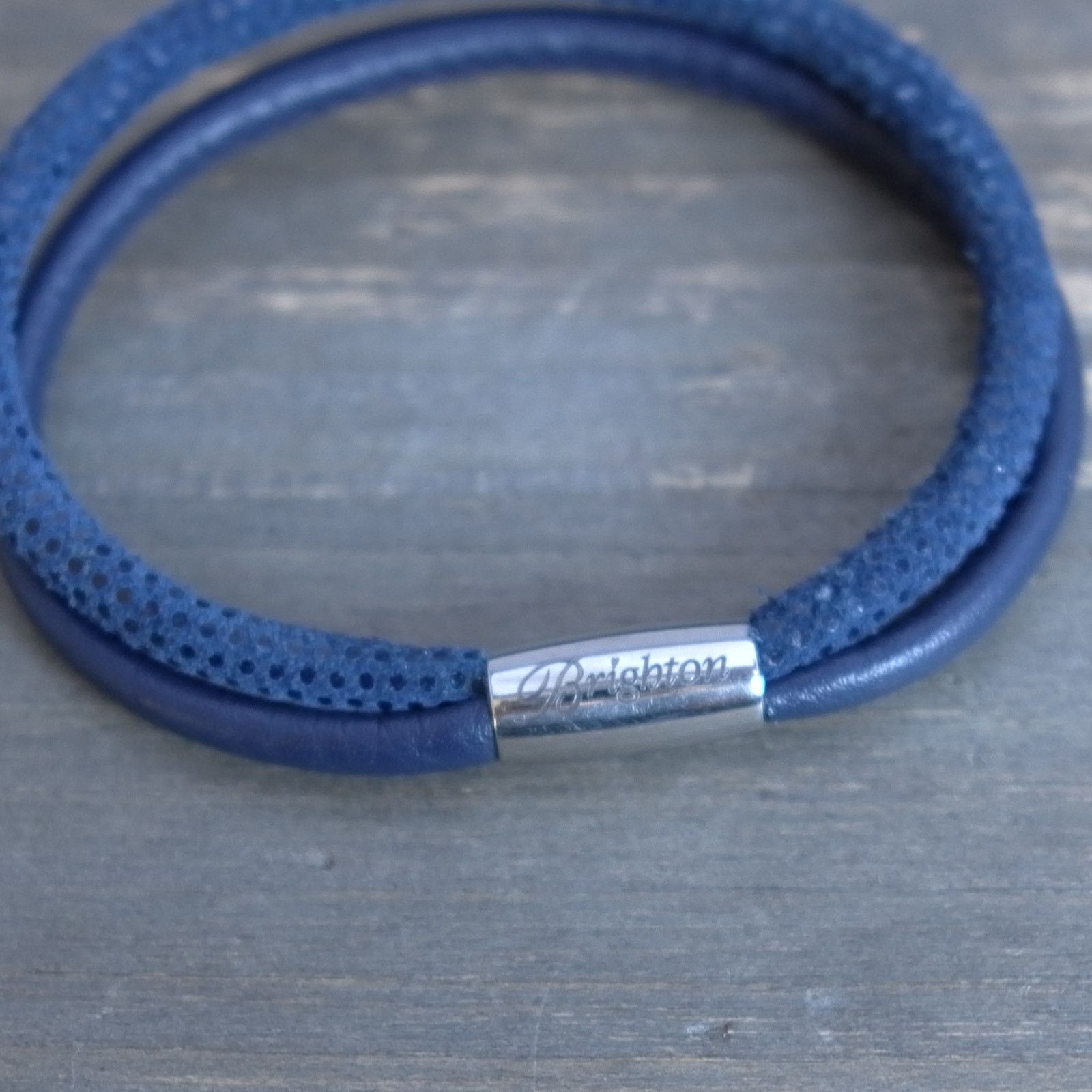 Brighton Brighton Woodstock Leather Charm Bracelet Navy Magnetic Size ONE SIZE - 4 Thumbnail