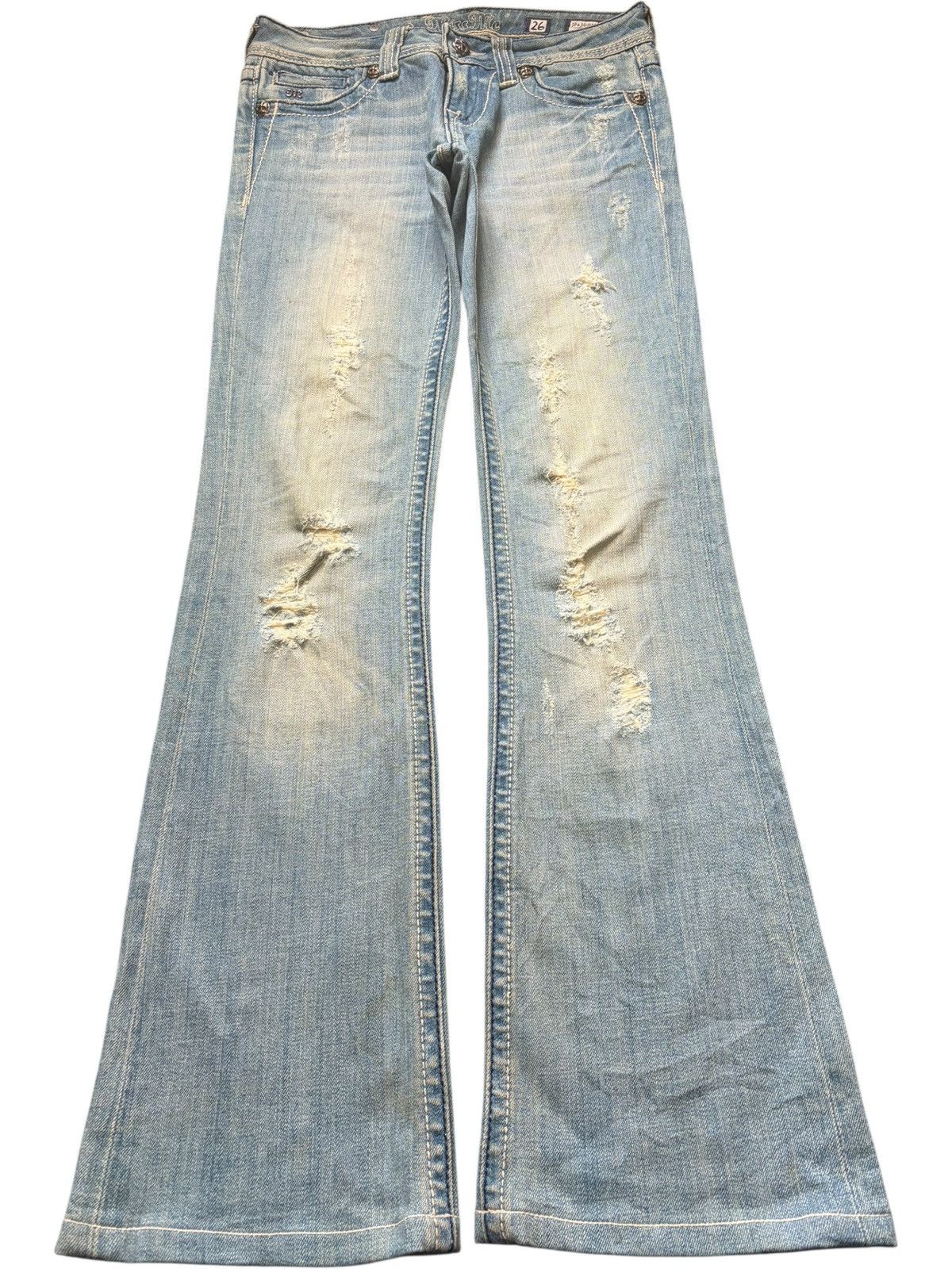 Miss Me Vintage Miss Me Mud Wash Distressed Flare Jeans Size 29" - 1 Thumbnail