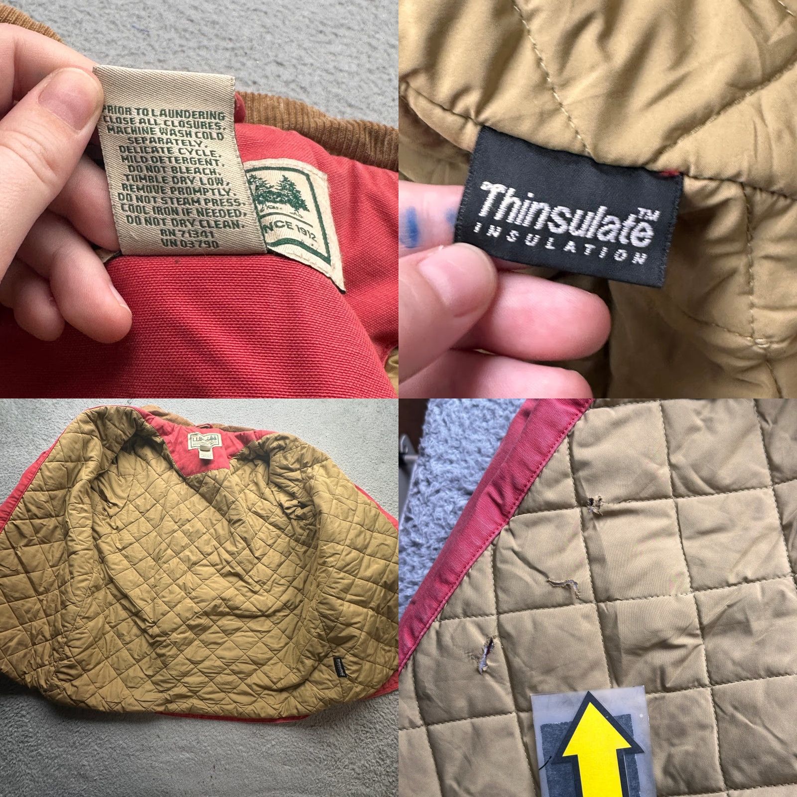Vintage VINTAGE LL Bean Adirondack Quilt Lined Chore Barn Coat Womens Large Pink (No Vintage) Size L / US 10 / IT 46 - 8 Thumbnail