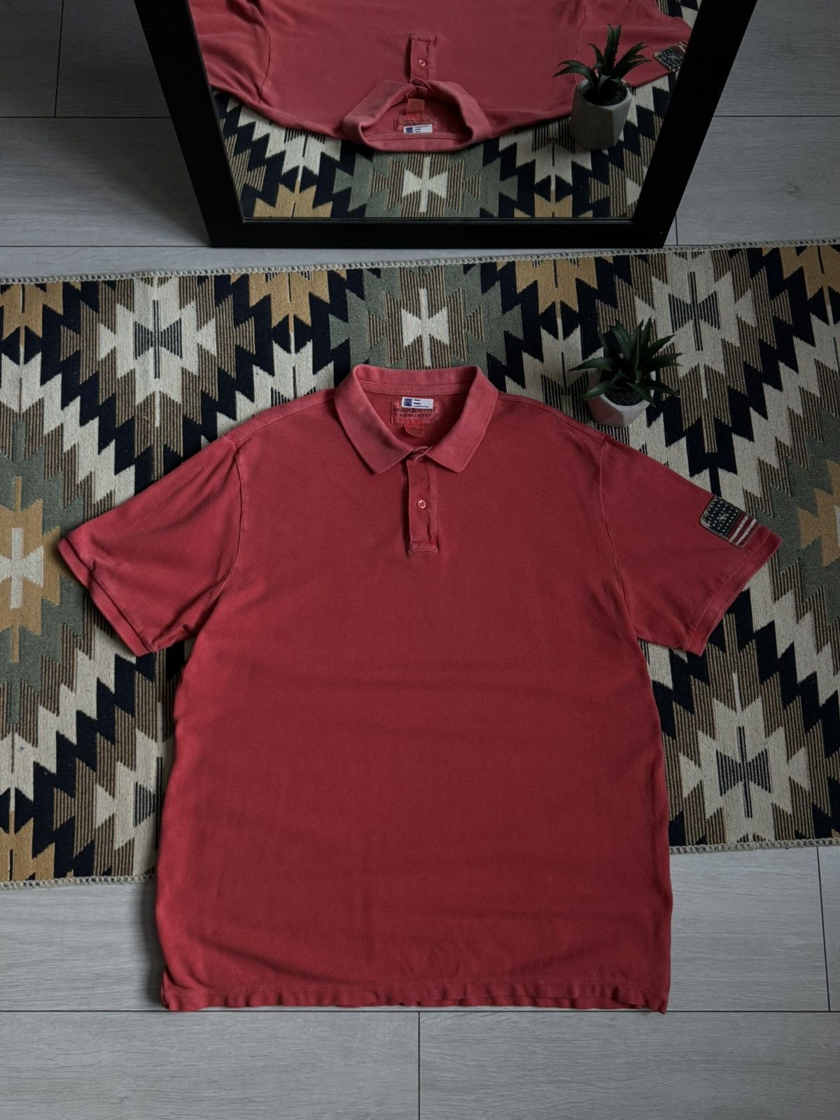 Denim & Supply Ralph Lauren Vintage Denim & Supply Ralph Lauren USA Flag Polo Size US XXL / EU 58 / 5 - 1 Thumbnail
