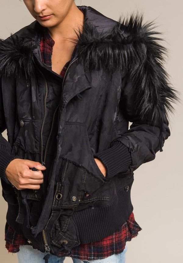 Greg Lauren Greg Lauren Black Nylon Tent Snorkel Hooded Flight Jacket Size US XL / EU 56 / 4 - 3 Thumbnail