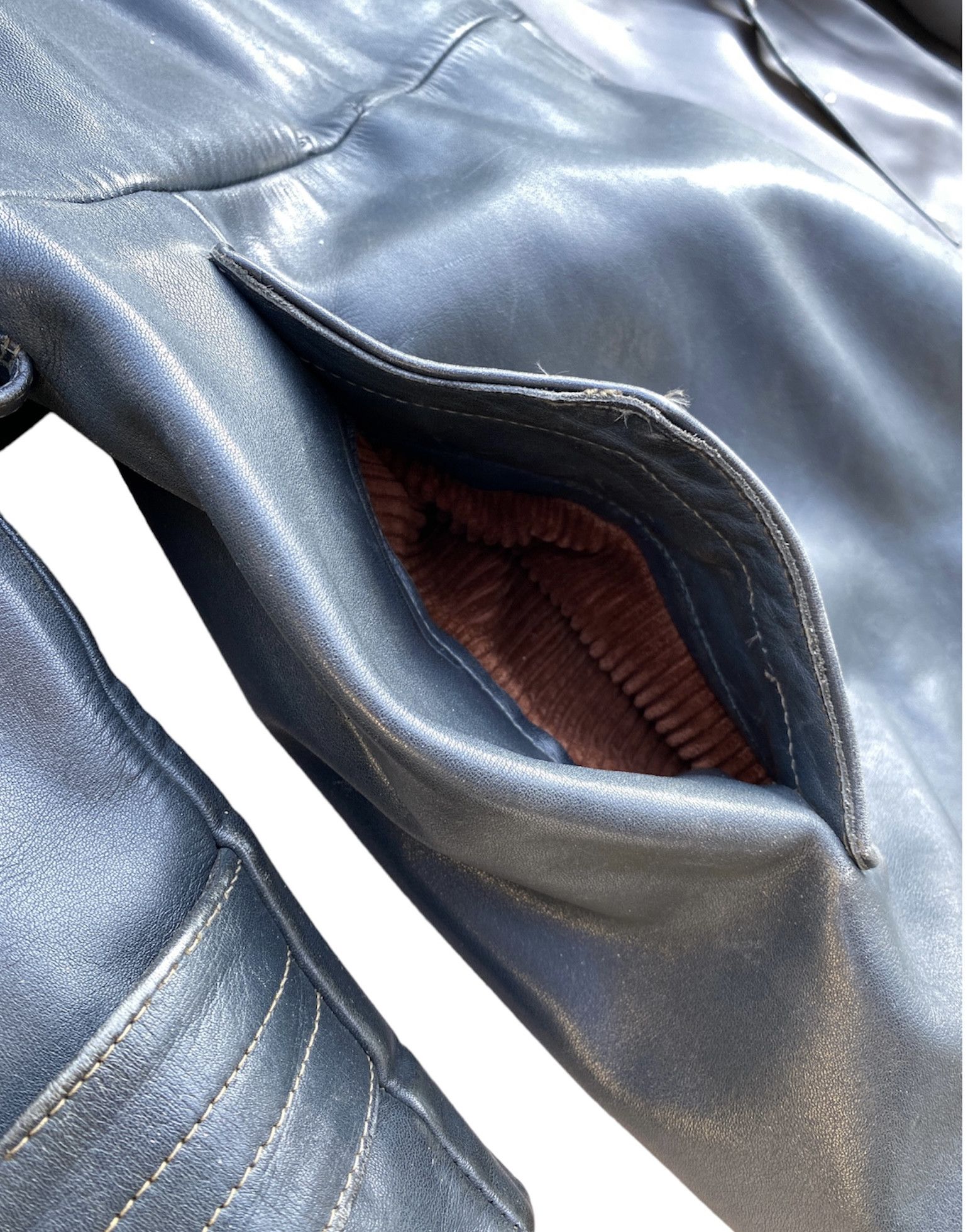 Vintage Retro Horsehide Military German Motorcycle Leather Coat Size US L / EU 52-54 / 3 - 7 Thumbnail
