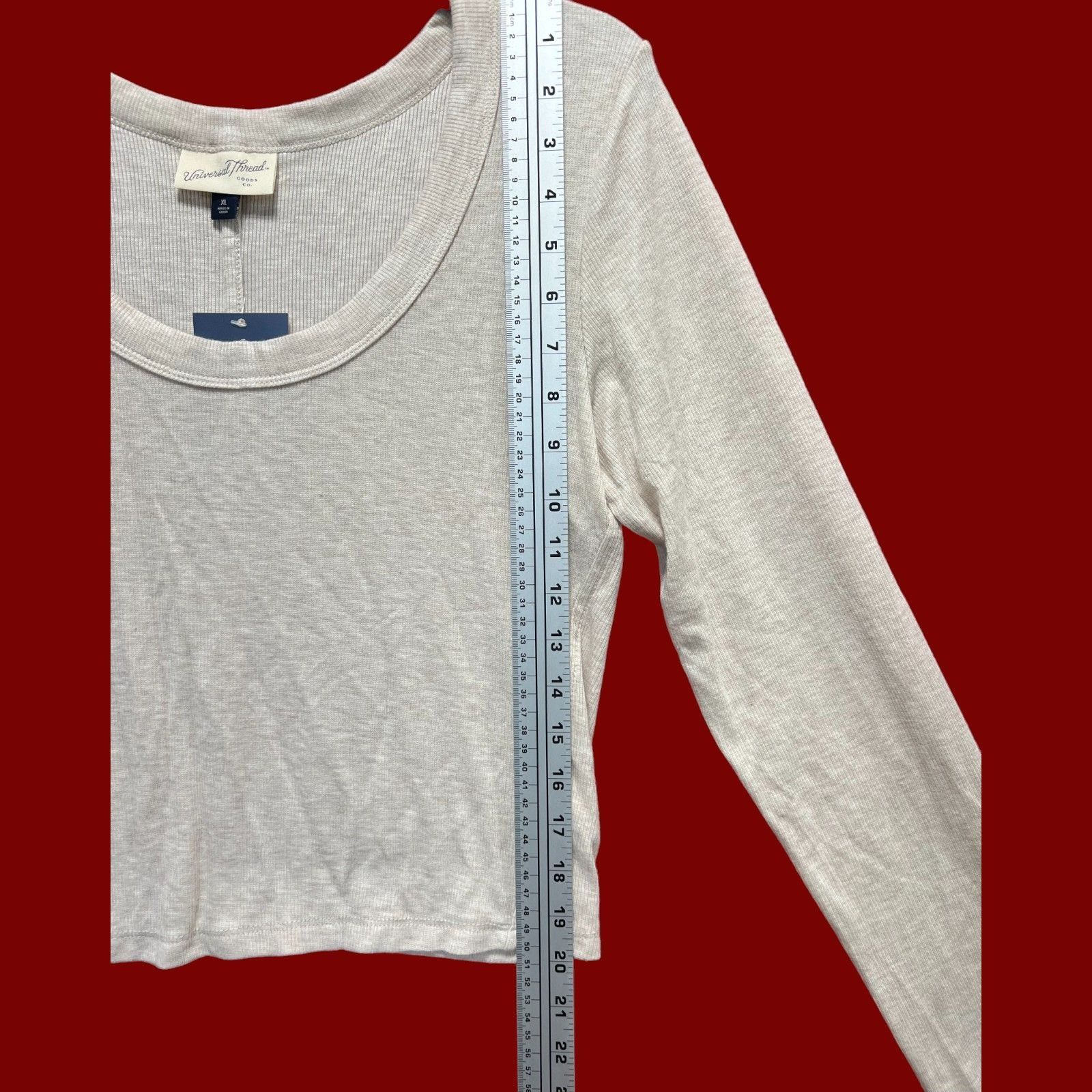 Other Universal Thread - Women's Ribbed Long Sleeve Scoopneck T-Sh Size XL / US 12-14 / IT 48-50 - 7 Thumbnail