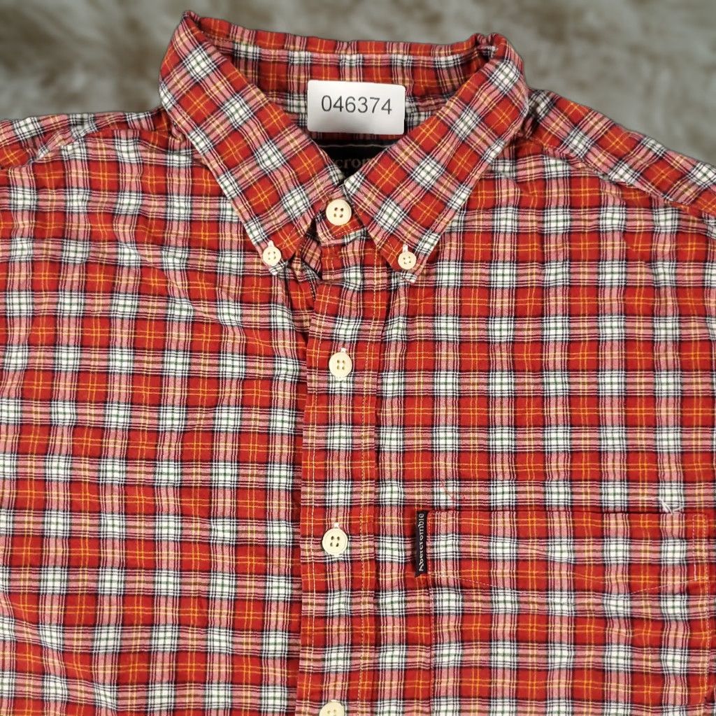 Abercrombie & Fitch Abercrombie & Fitch Shirt Mens Large Red Plaid Button-Front Short Sleeve Casual Classic/Preppy Athletic Top Mens L Red Graphic No Size US L / EU 52-54 / 3 - 1 Thumbnail
