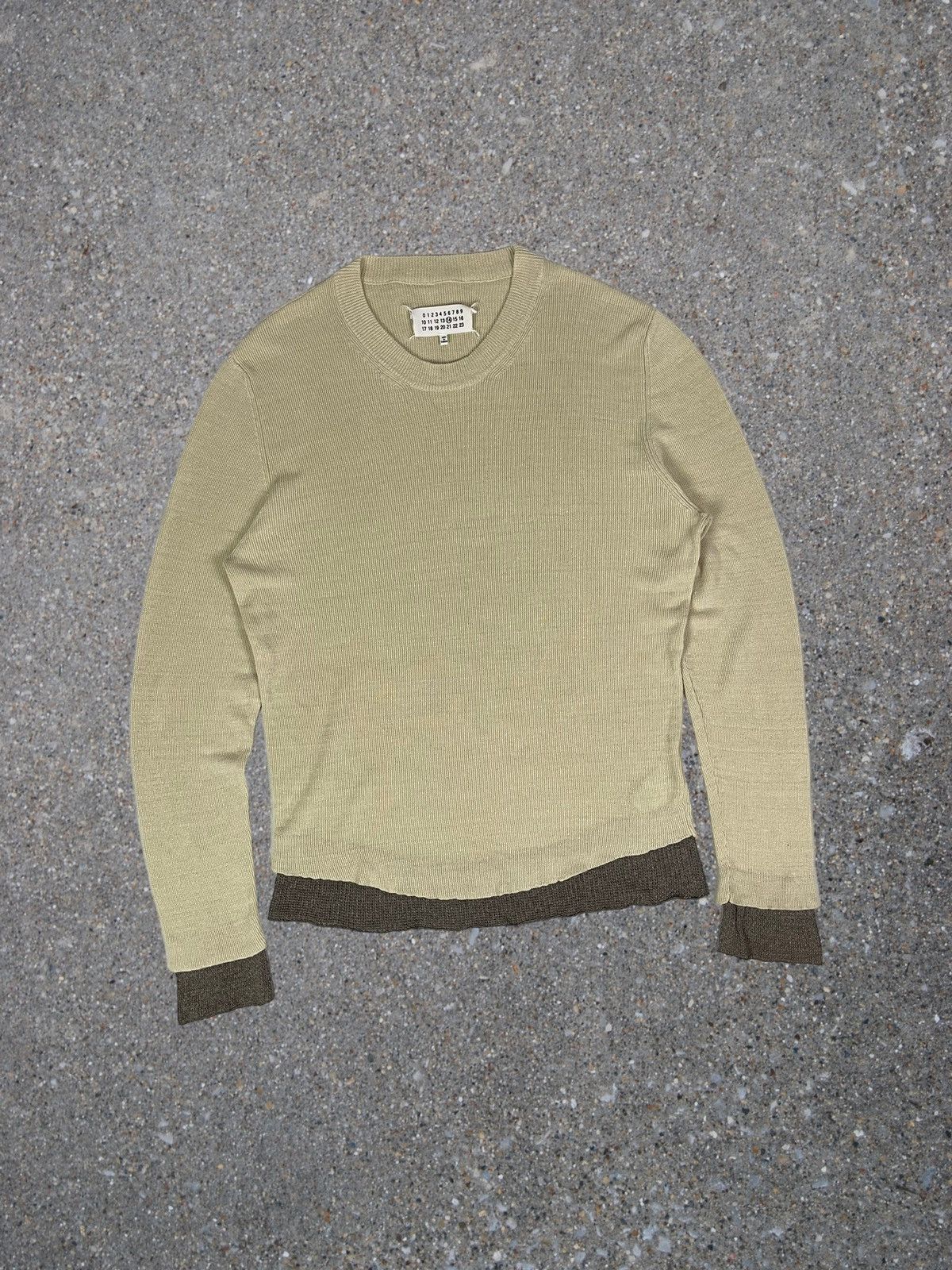 image of Archival Clothing x Maison Margiela Linen Sweater in Beige, Men's (Size XL)