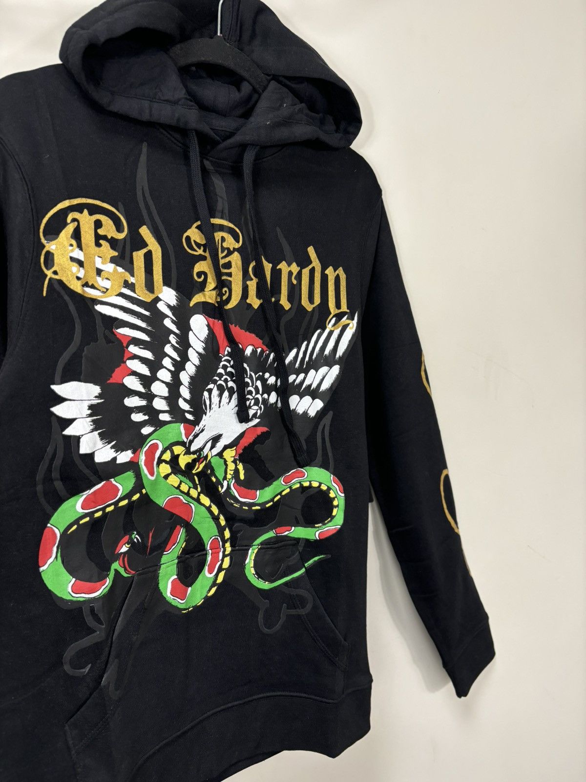 Christian Audigier Ed Hardy Big Snake Logo Y2K Hype NEW Black Hoodie Size US S / EU 44-46 / 1 - 5 Thumbnail
