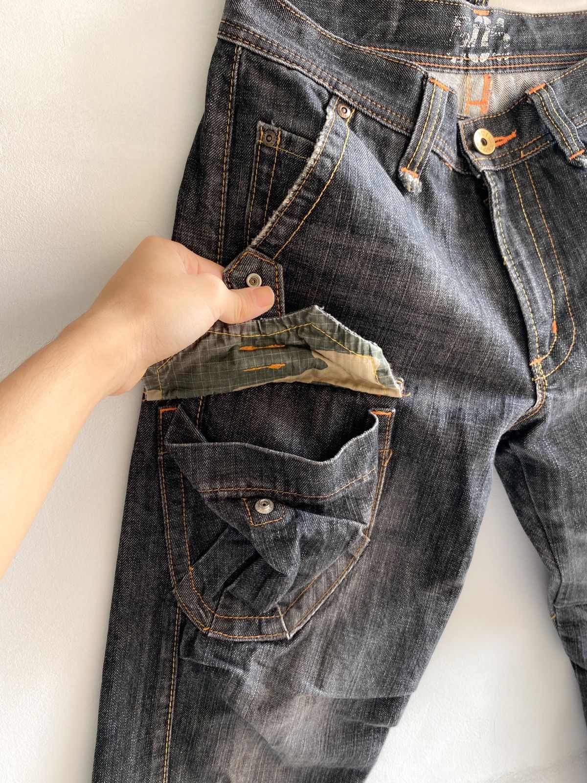 Edwin × Vintage Vtg Edwin 505 Engienered Cargo Pants Size US 31 - 4 Thumbnail