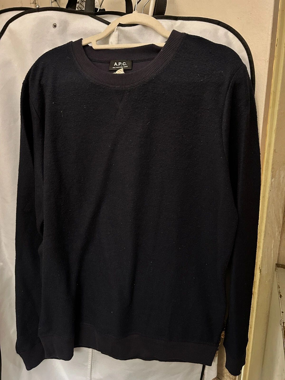 A.P.C. a.p.c. Sam sweatshirt navy crew Size US L / EU 52-54 / 3 - 1 Thumbnail