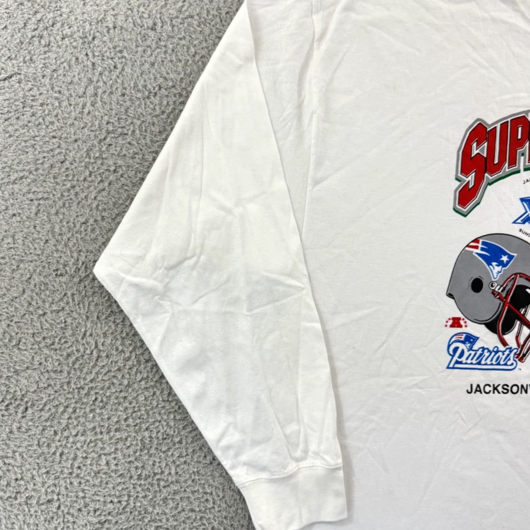 Vintage VINTAGE Eagles Shirt Mens 3XL White Long Sleeve NFL Football TT Brothers Crew Neck Size US XXL / EU 58 / 5 - 4 Thumbnail