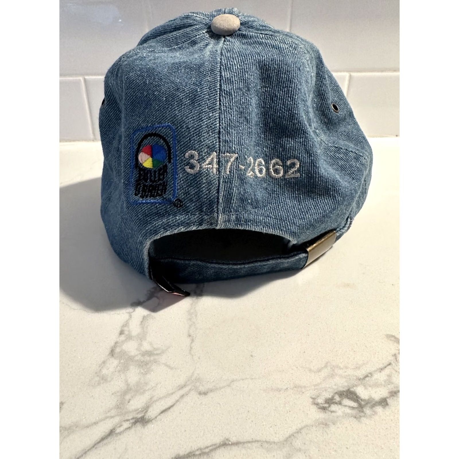 Vintage VINTAGE Cobra Brand Denim Strap Back Hat, Men, One Size, Blue, Baseball Cap Size ONE SIZE - 3 Thumbnail