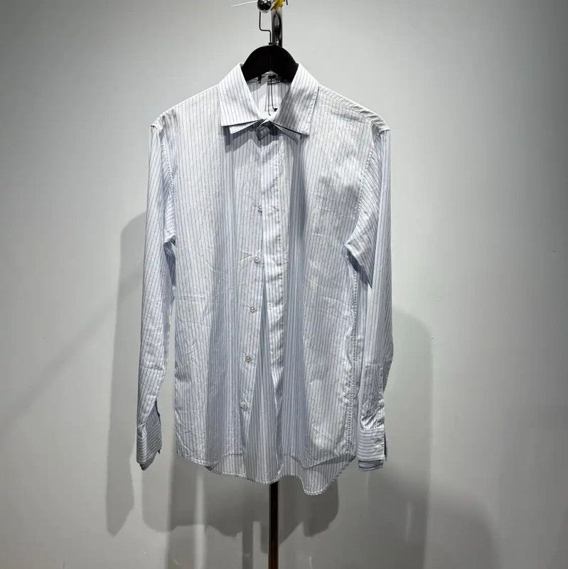 Dior Dior Light Blue Men's Long Sleeve Shirt 0089 Size US M / EU 48-50 / 2 - 1 Thumbnail