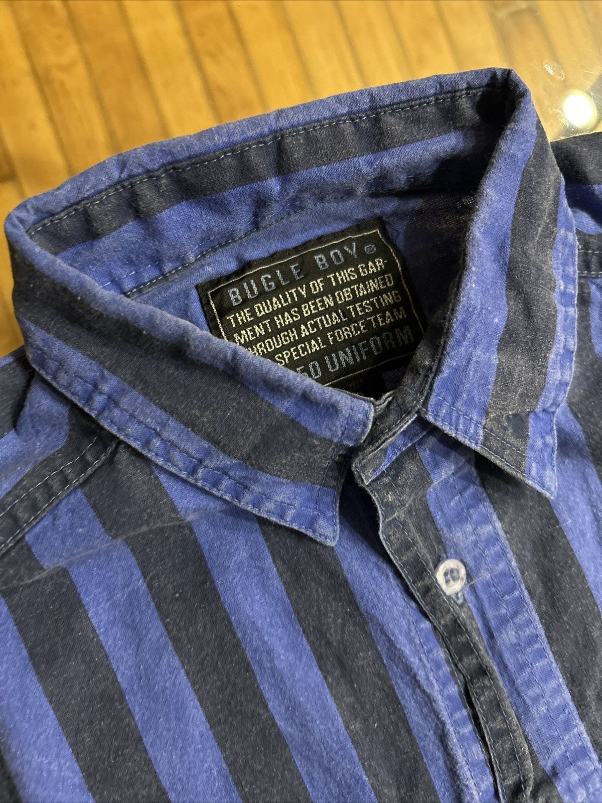 Bugle Boy Men’s Vintage Bugle Boy Striped Button Up Shirt Size S Size US S / EU 44-46 / 1 - 7 Thumbnail