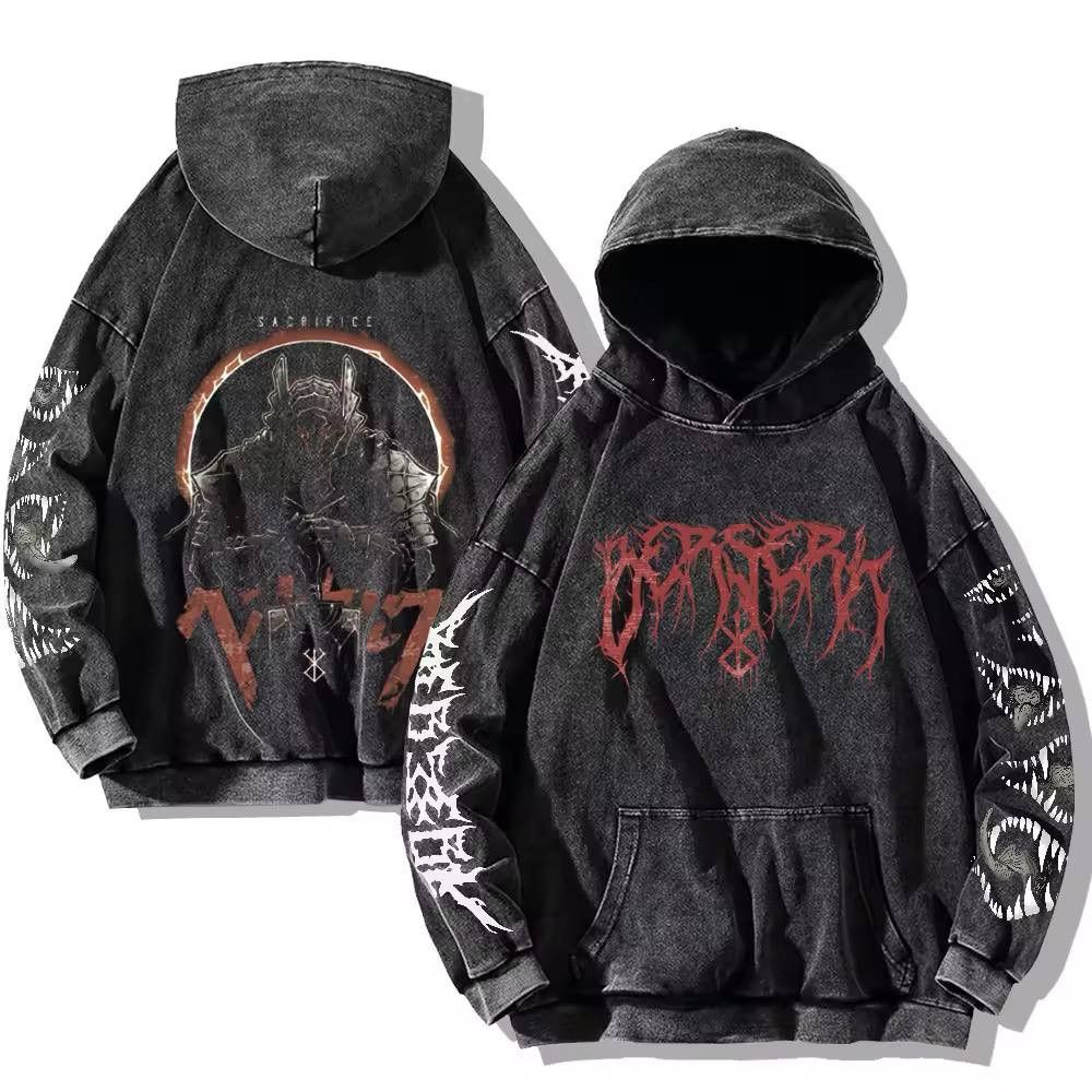 Japanese Brand × Vintage vintage y2k hoodie with gothic print Size US M / EU 48-50 / 2 - 1 Thumbnail