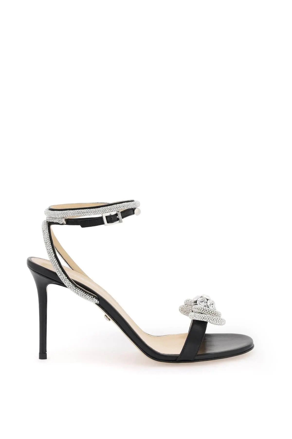 image of Mach&mach O1S22I1N1223 Leather Sandals In Black, Women's (Size 7)
