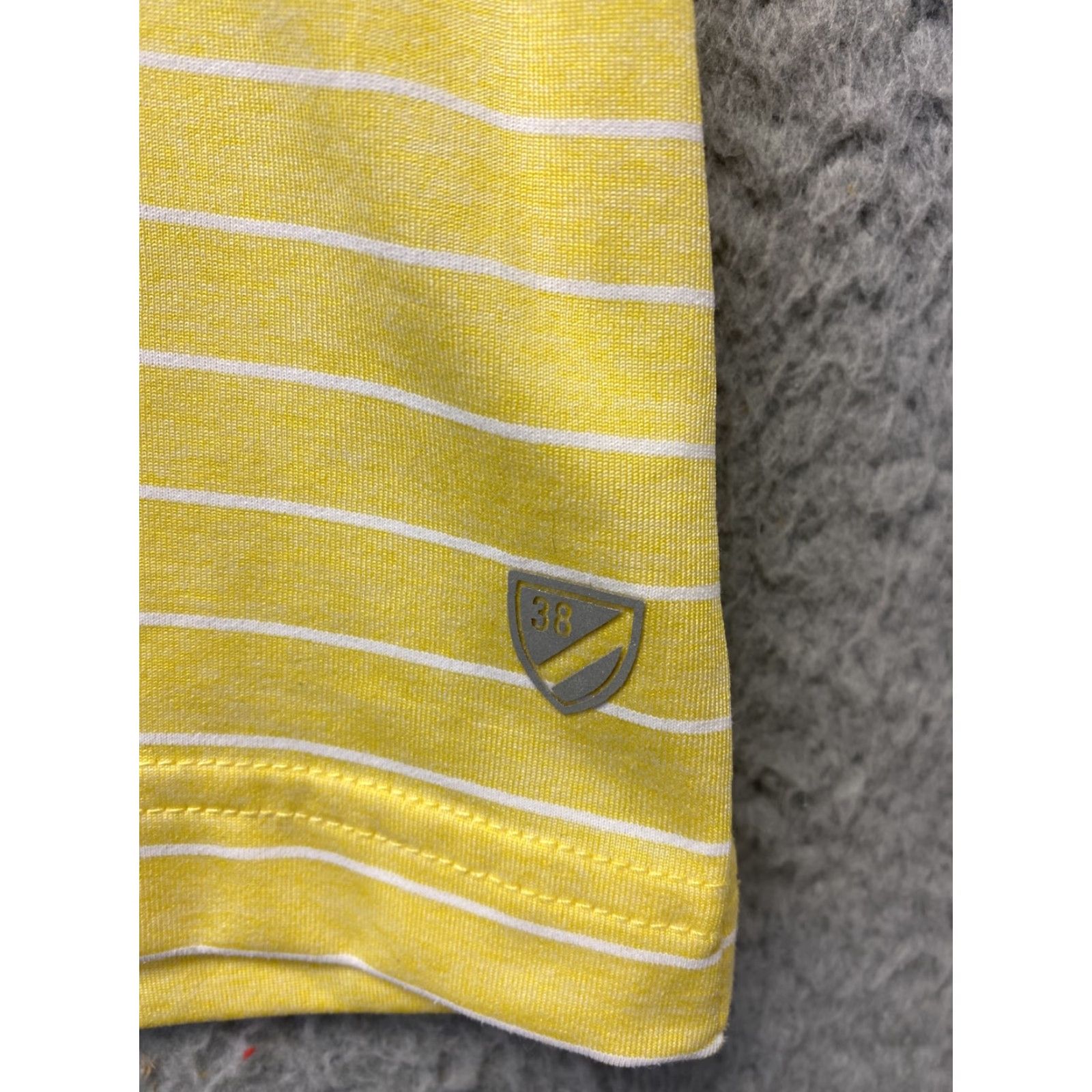 Cremieux Cremieux Polo Shirt Mens M Yellow Stripe Seaside Stretch Golf Adult 104-37 Size US M / EU 48-50 / 2 - 4 Thumbnail