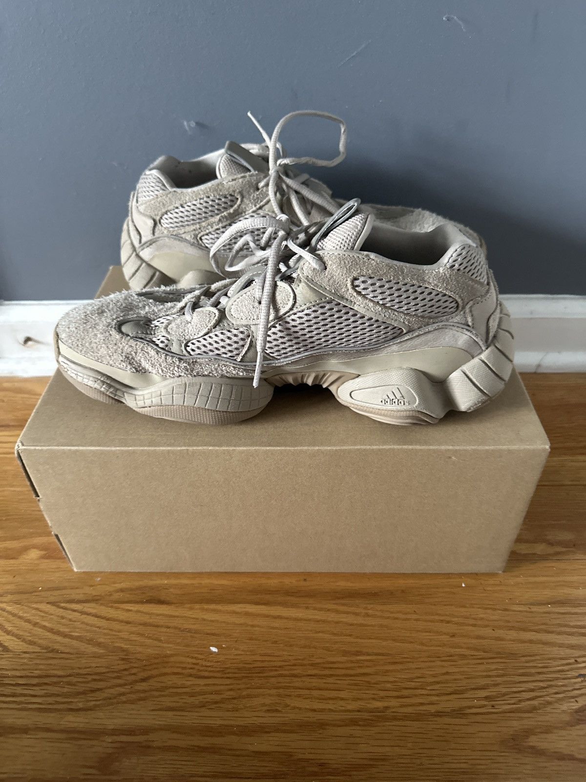 image of Adidas x Kanye West Yeezy 500 Taupe Light Shoes in Brown, Men's (Size 11)