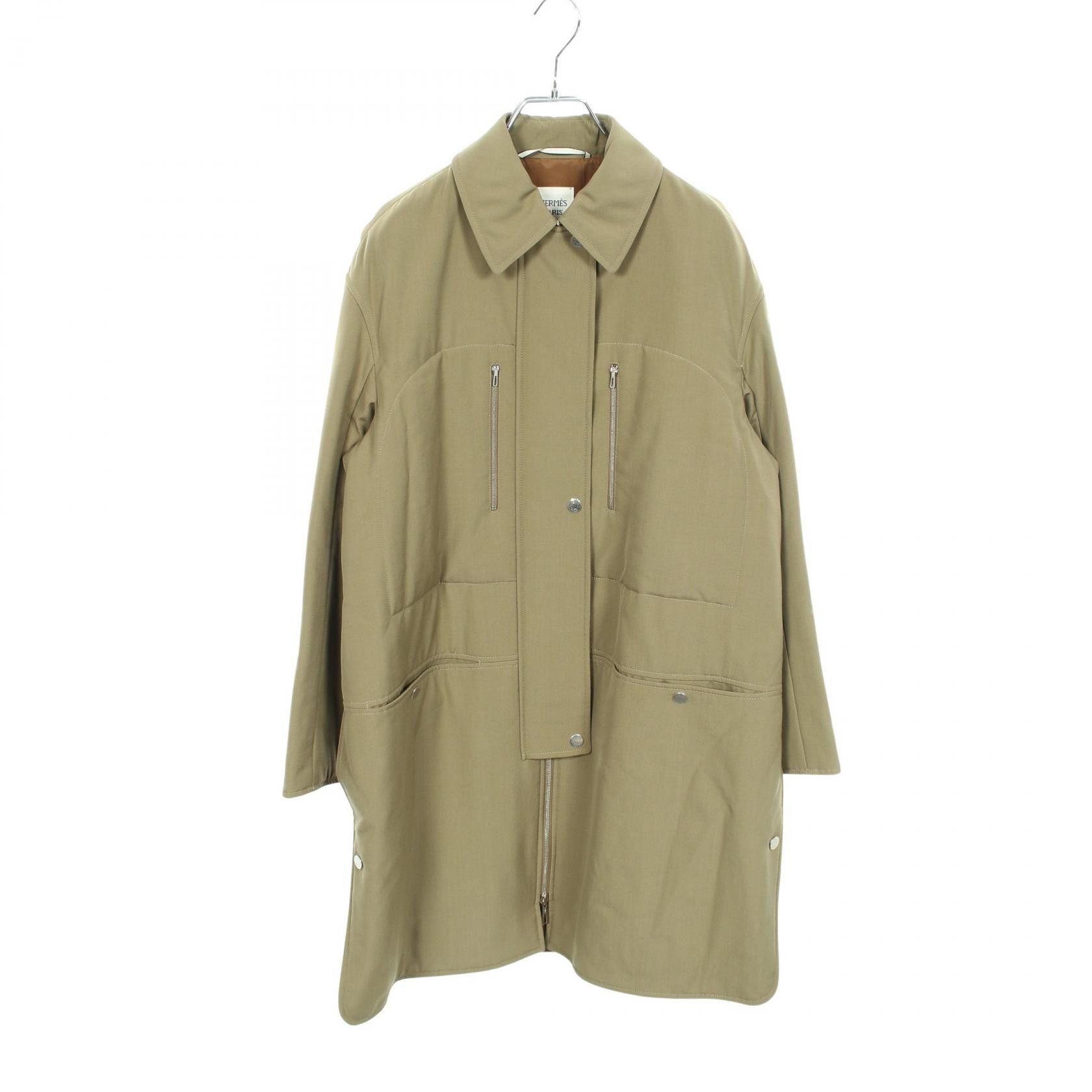 Hermes Hermes Hermes Padded Wool Coat Textile Outerwear DUTY FREE for USA Size ONE SIZE - 1 Thumbnail