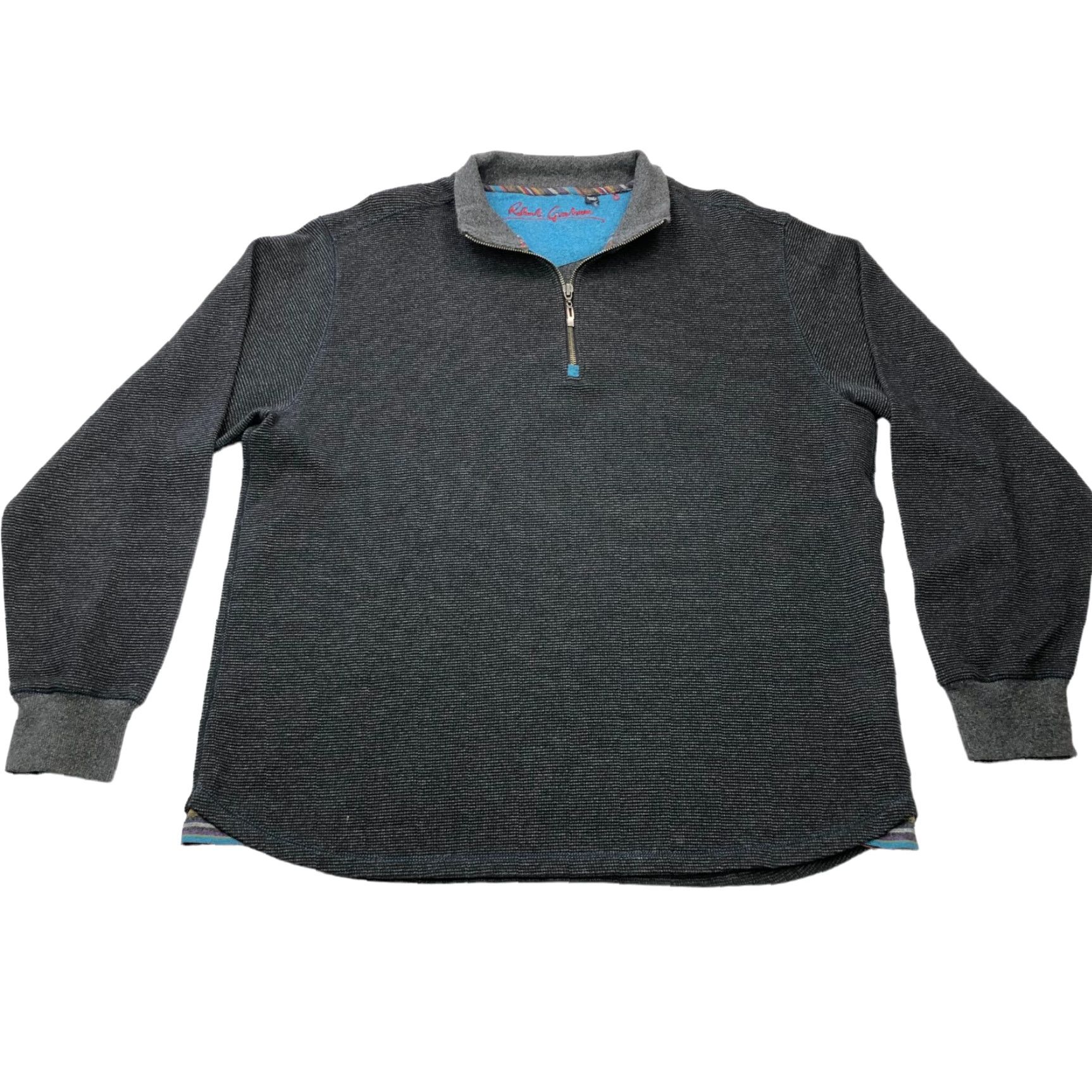 Robert Graham Robert Graham Pullover Men’s 100% Cotton 1/4 Zip Gray XL Size US XL / EU 56 / 4 - 2 Thumbnail