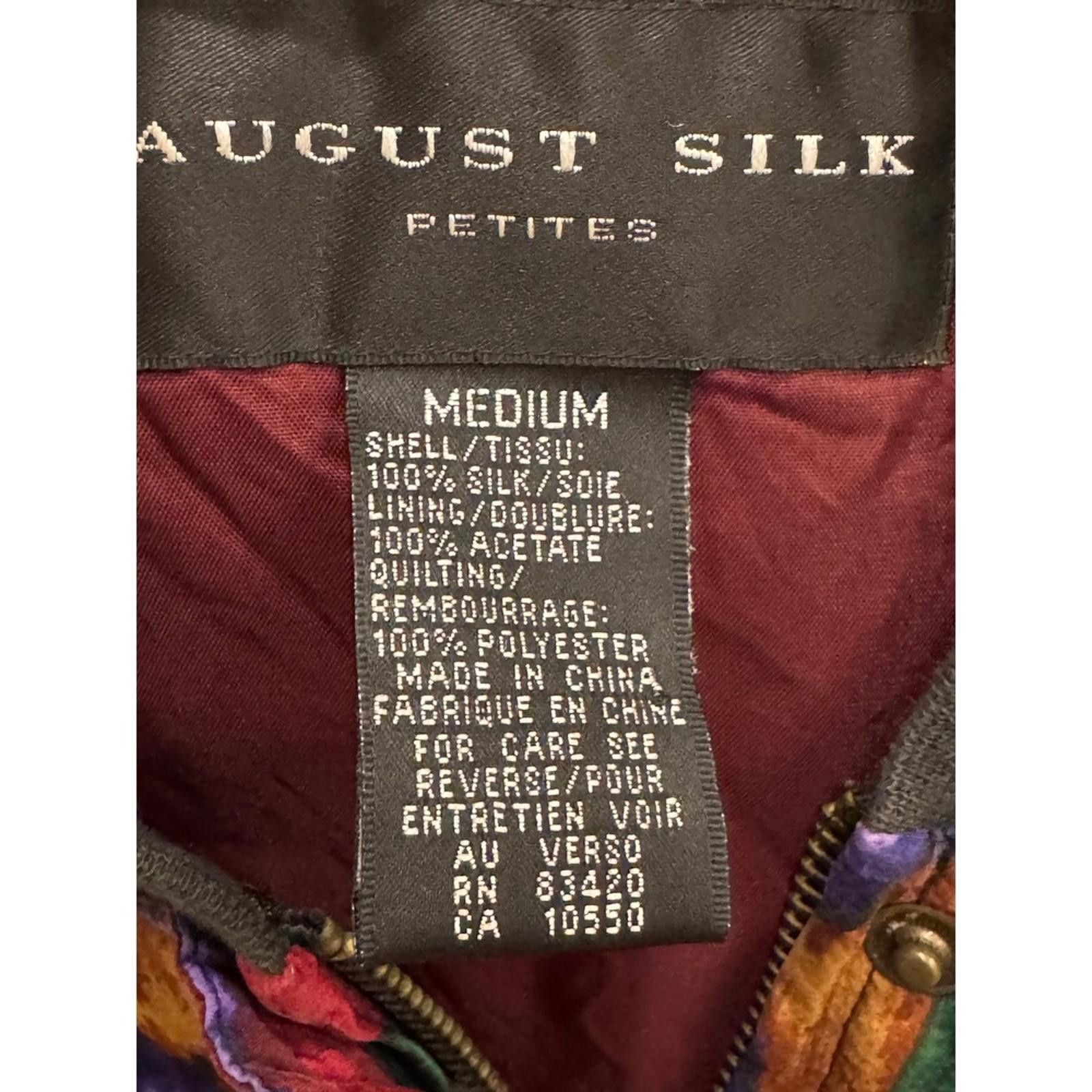 Other August Silk Vintage PS Geometric Print Silk Bomber Jacket Size S / US 4 / IT 40 - 3 Thumbnail