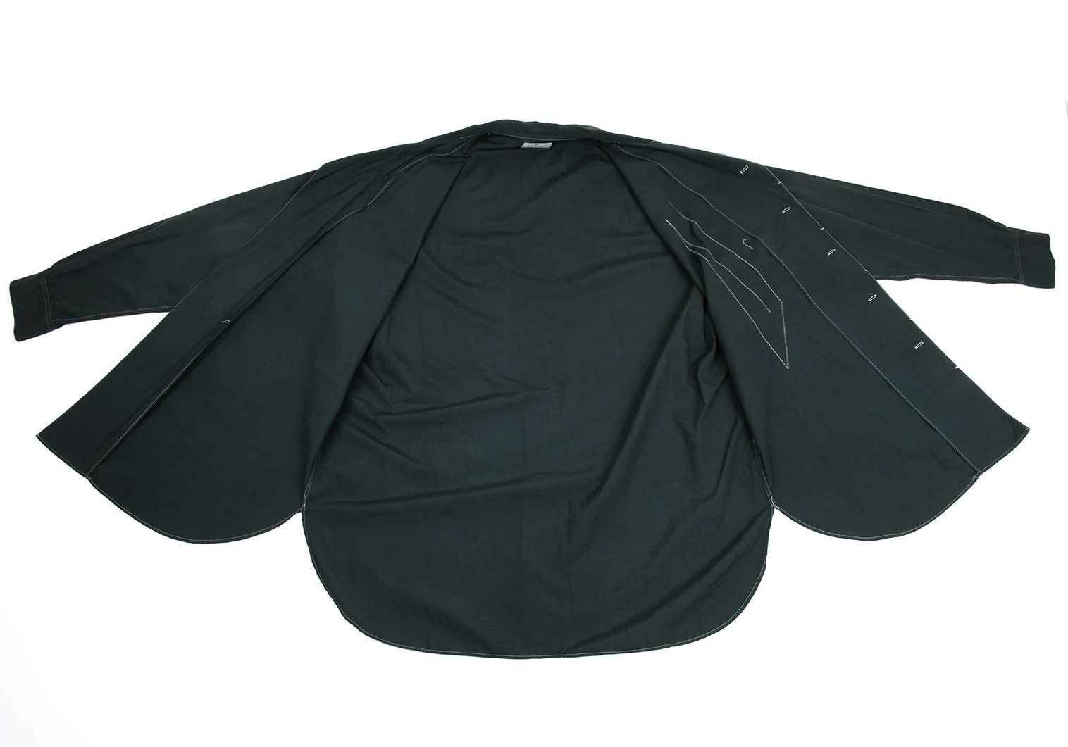 Yohji Yamamoto Yohji Yamamoto White Stitch Design Open Collar Shirt Size US M / EU 48-50 / 2 - 17 Thumbnail