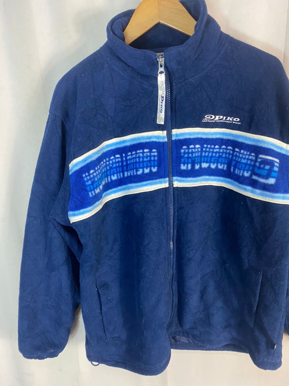 Japanese Brand Vintage piko fleece zipper jacket Size US M / EU 48-50 / 2 - 2 Thumbnail