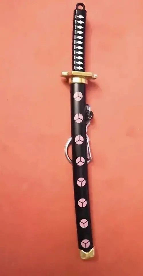 E.T. Wright Black+pink Roronoa Zoro Sword Keychain + Holder Size ONE SIZE - 3 Thumbnail