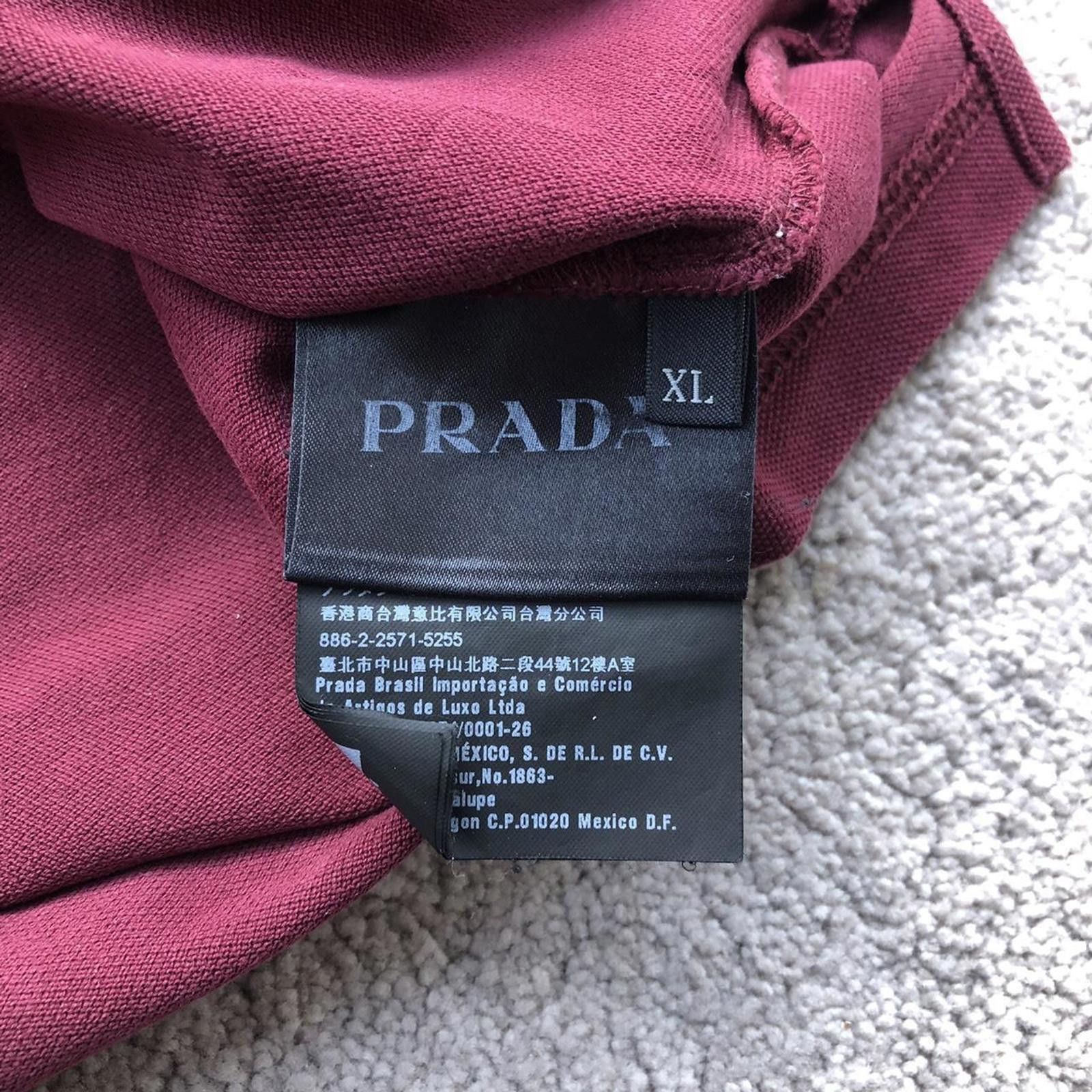 Prada Prada Red Tab Polo Shirt Size US L / EU 52-54 / 3 - 4 Thumbnail