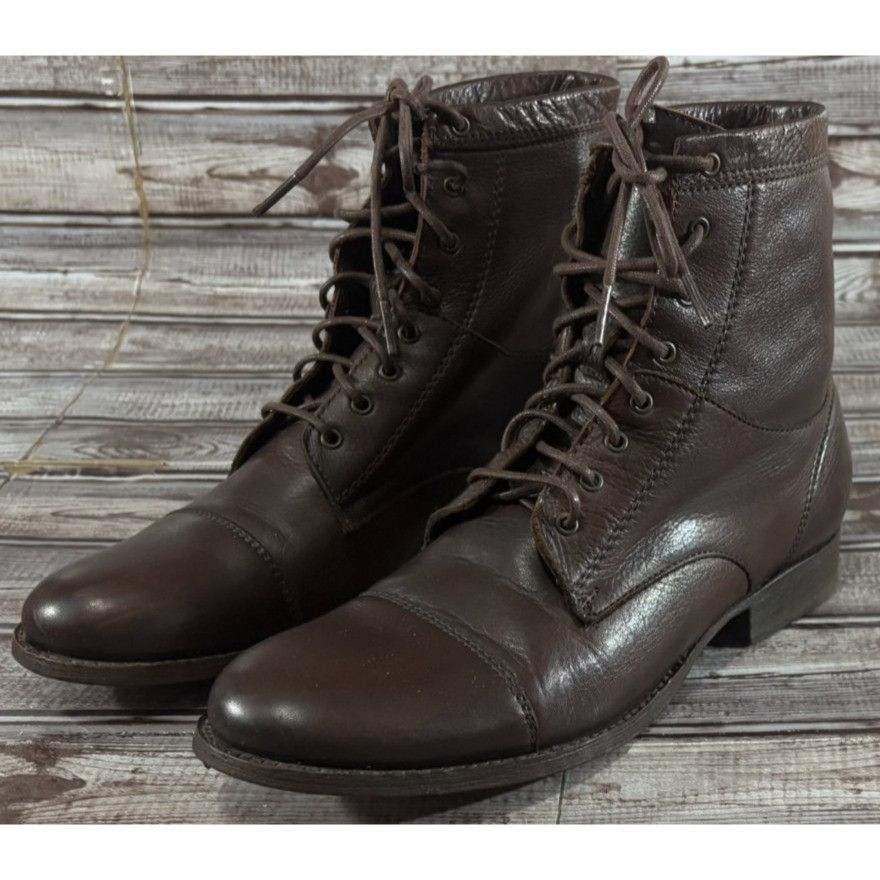 Frye Frye Erin 74312 lace up ankle leather boots size 8.5 color b Size US 8.5 / IT 38.5 - 1 Thumbnail