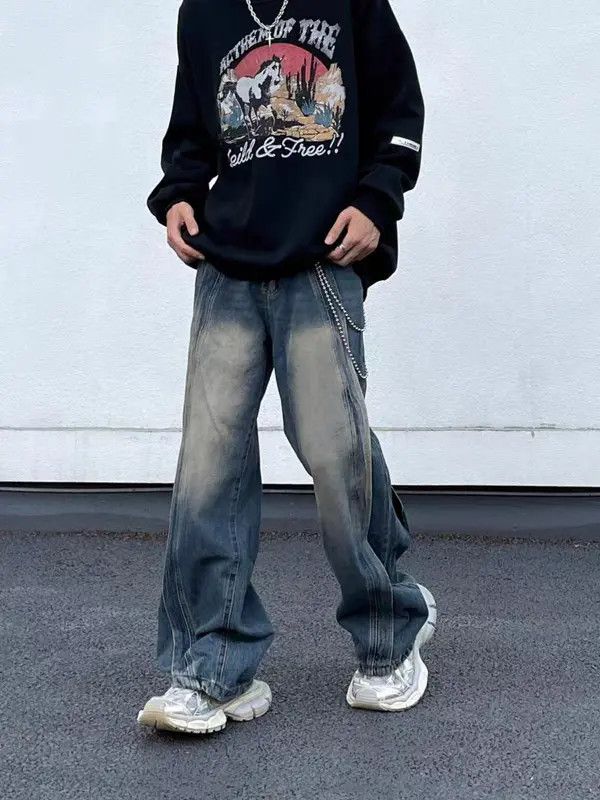 Japanese Brand Honoka x Izumi Vintage draped washed distressed loose jeans Size US 30 / EU 46 - 7 Thumbnail