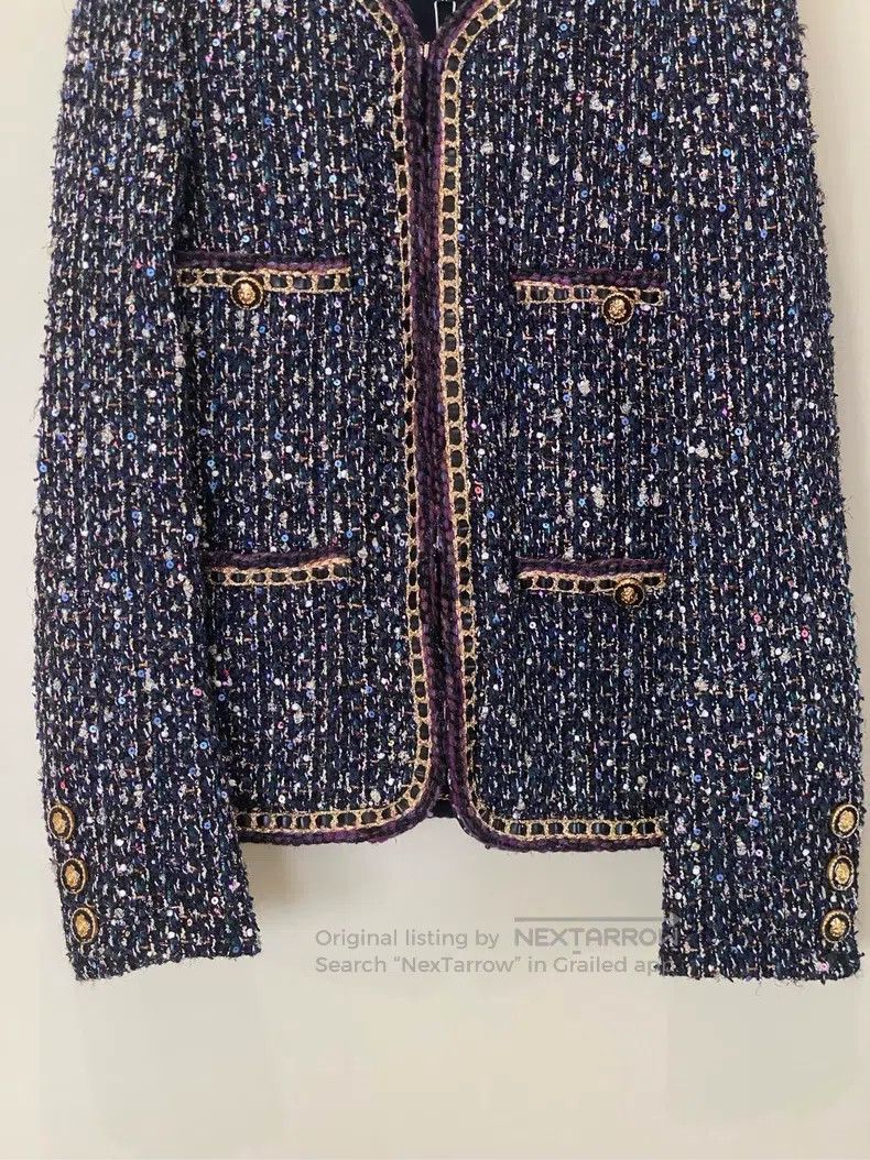 Chanel Chanel 21a Women's Castle Berry Embroidered Sequin Jacket Size XS / US 0-2 / IT 36-38 - 2 Thumbnail