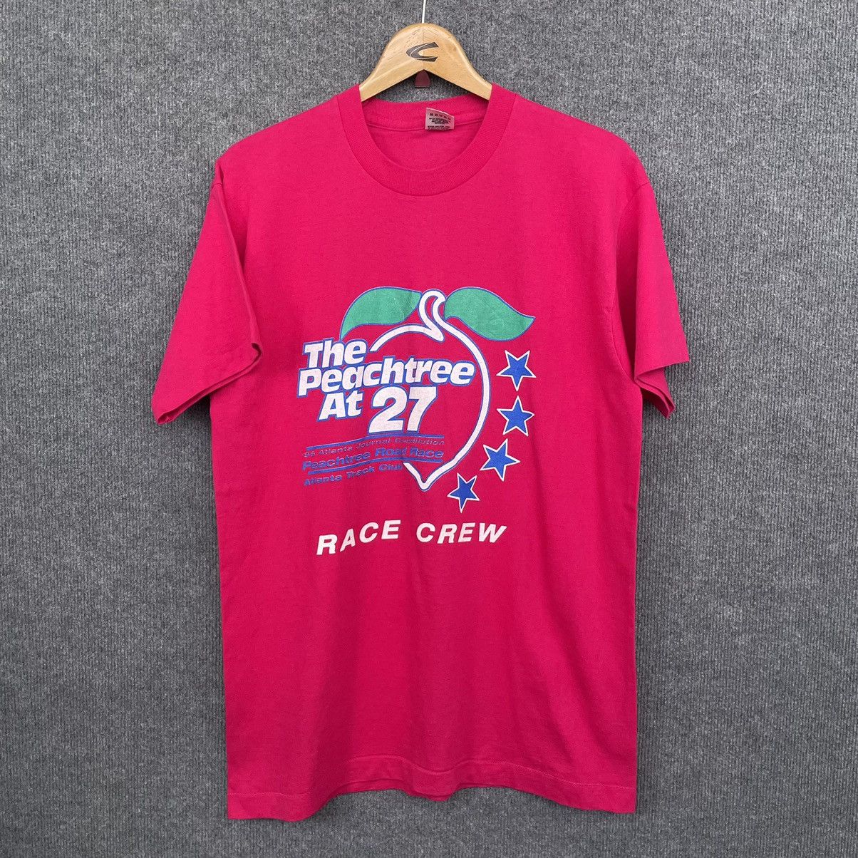 Nike × Vintage 1996 Peach Tree Road Race Nike Sponsor Race Crew Tee Size US L / EU 52-54 / 3 - 1 Thumbnail