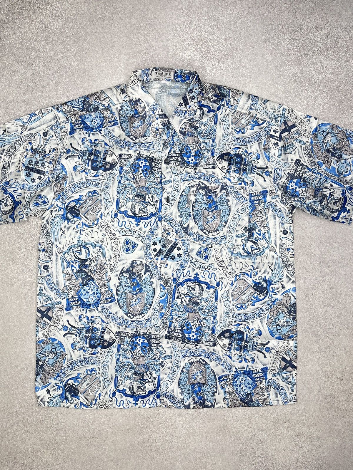 Other Vintage Thai Silk By Apple Full Print Y2K Japanese Crazy Size US XL / EU 56 / 4 - 2 Thumbnail
