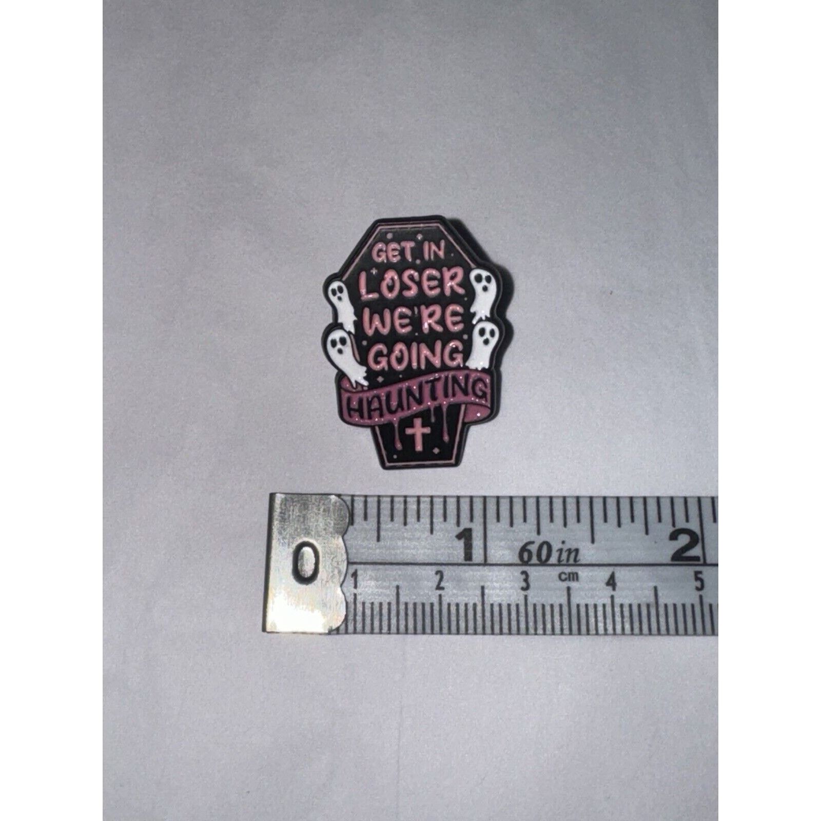 Other Get In Loser We’re Going Haunting Coffin Ghost Pin Brooch Size ONE SIZE - 1 Thumbnail
