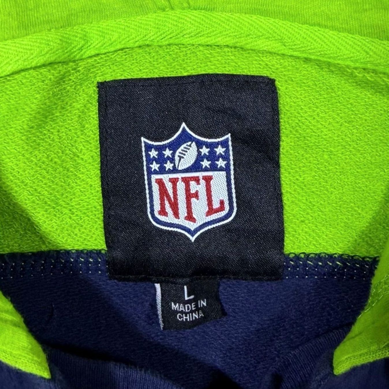 NFL NFL Seattle Seahawks Football Logo Graphic Navy Blue Green Hoodie L Men’s Large Size US L / EU 52-54 / 3 - 3 Thumbnail